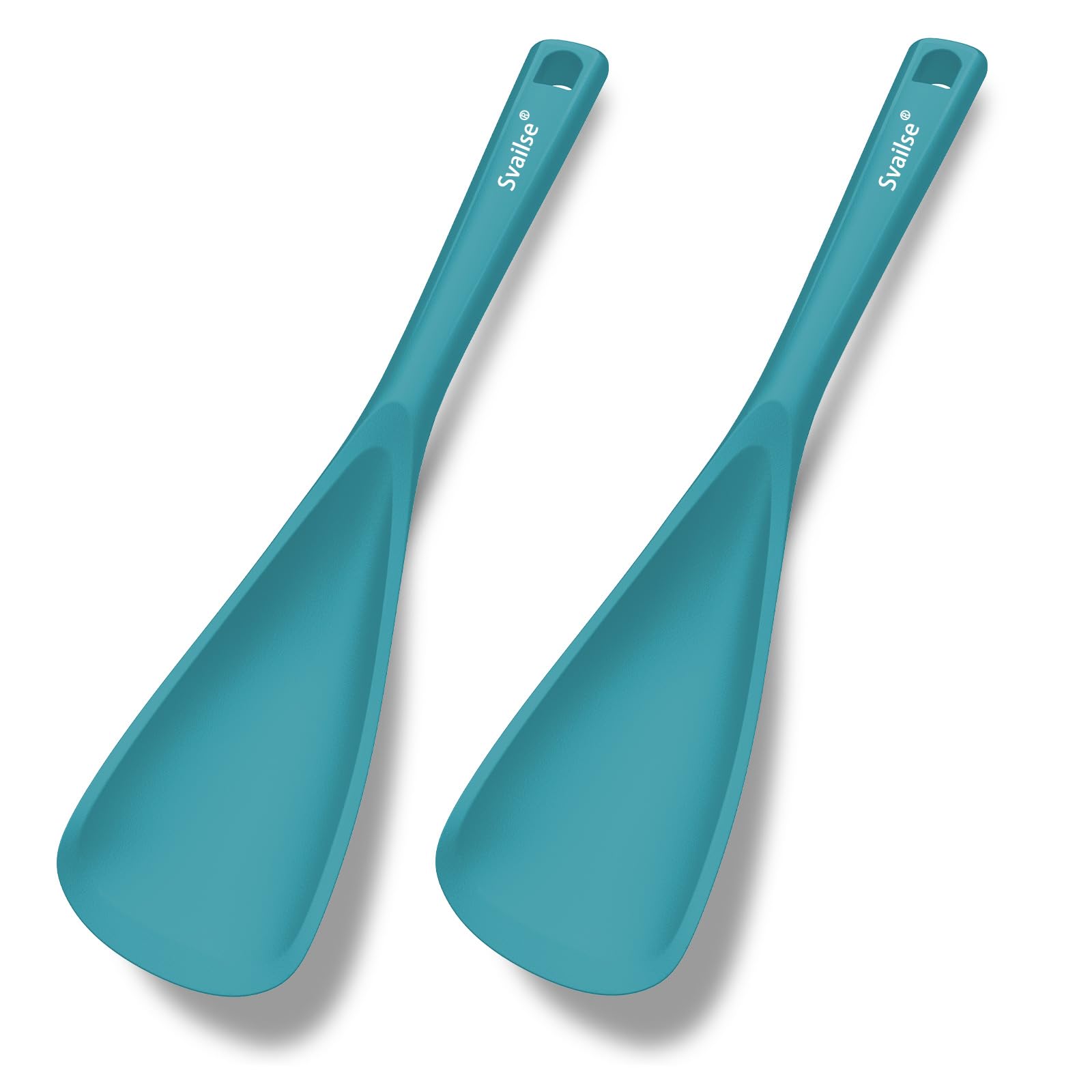 Svailse Cooking Spoon for Nonstick Cookwares, Multifunction Silicone Spatula Spoons BPA Free, Great for Mixing, Scooping, Scrapi