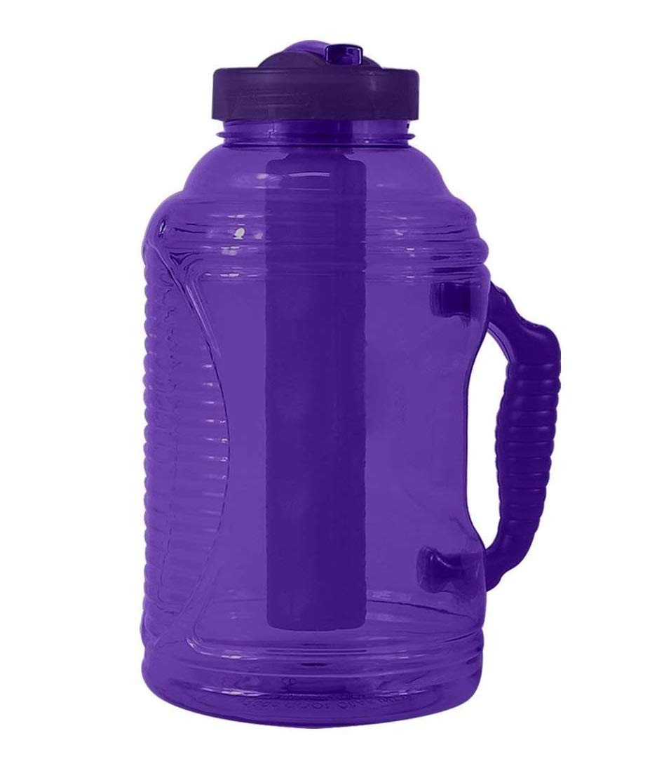 COOL GEAR EZFrezee Big Freeze 80 Oz Sports | Hiking | Camping Water Bottle (Purple)