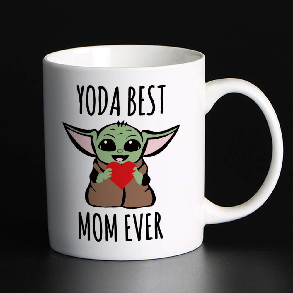 Lozache Baby Yoda Gifts For Mom, 11Oz Best Mom Ever Coffee Mug For New Mom To Be Mama Women Mothers ' Day Gift Birthday Christma