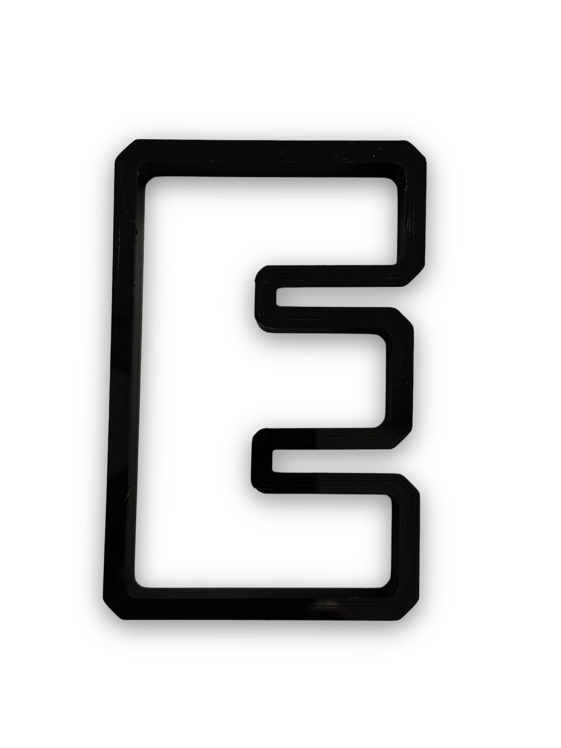 E Capital Block Letter Cookie Cutter With Easy To Push Design (3.5 Inch)