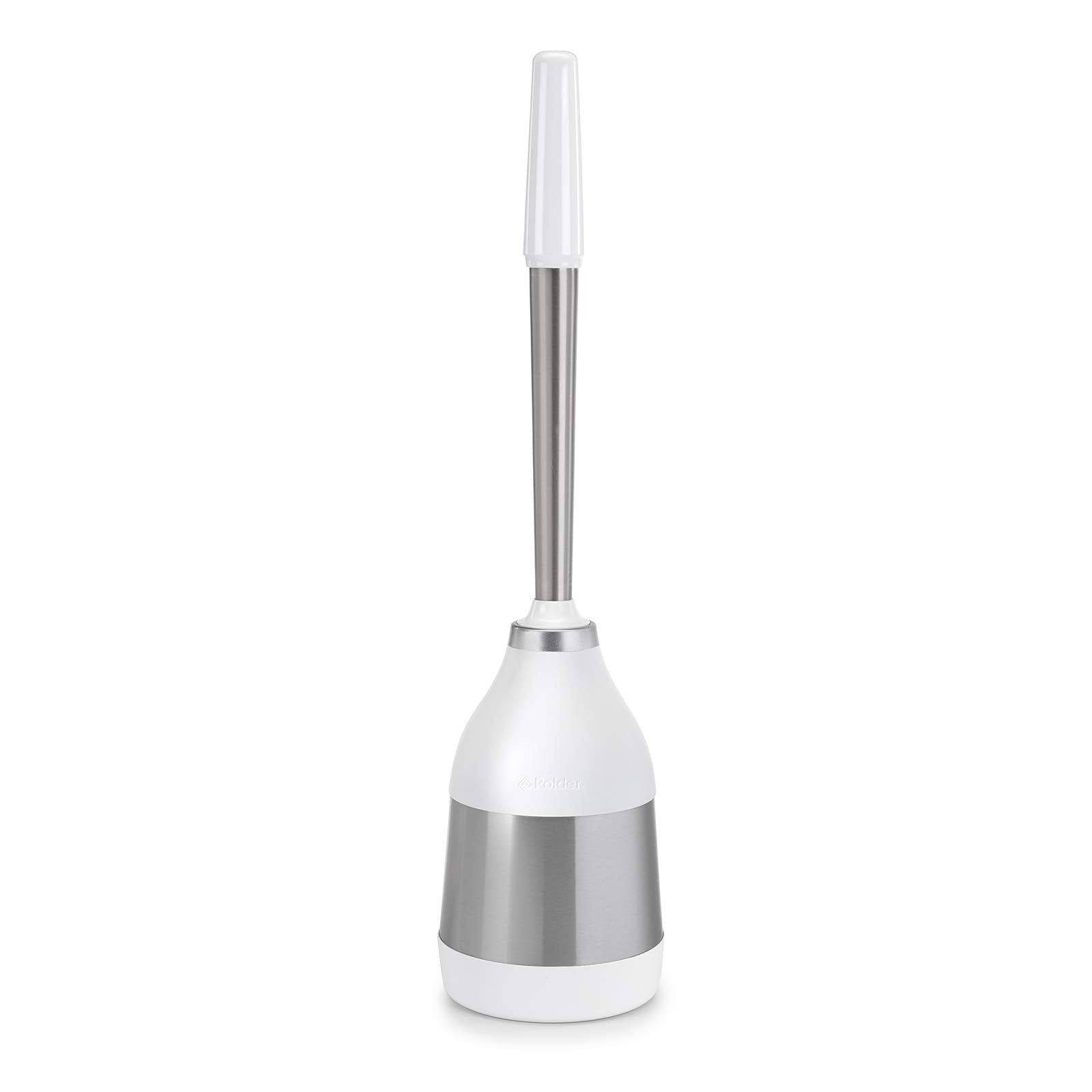 Polder Belle Design Toilet Brush Caddy With Optimized Brush Head For Hard-To-Reach Places
