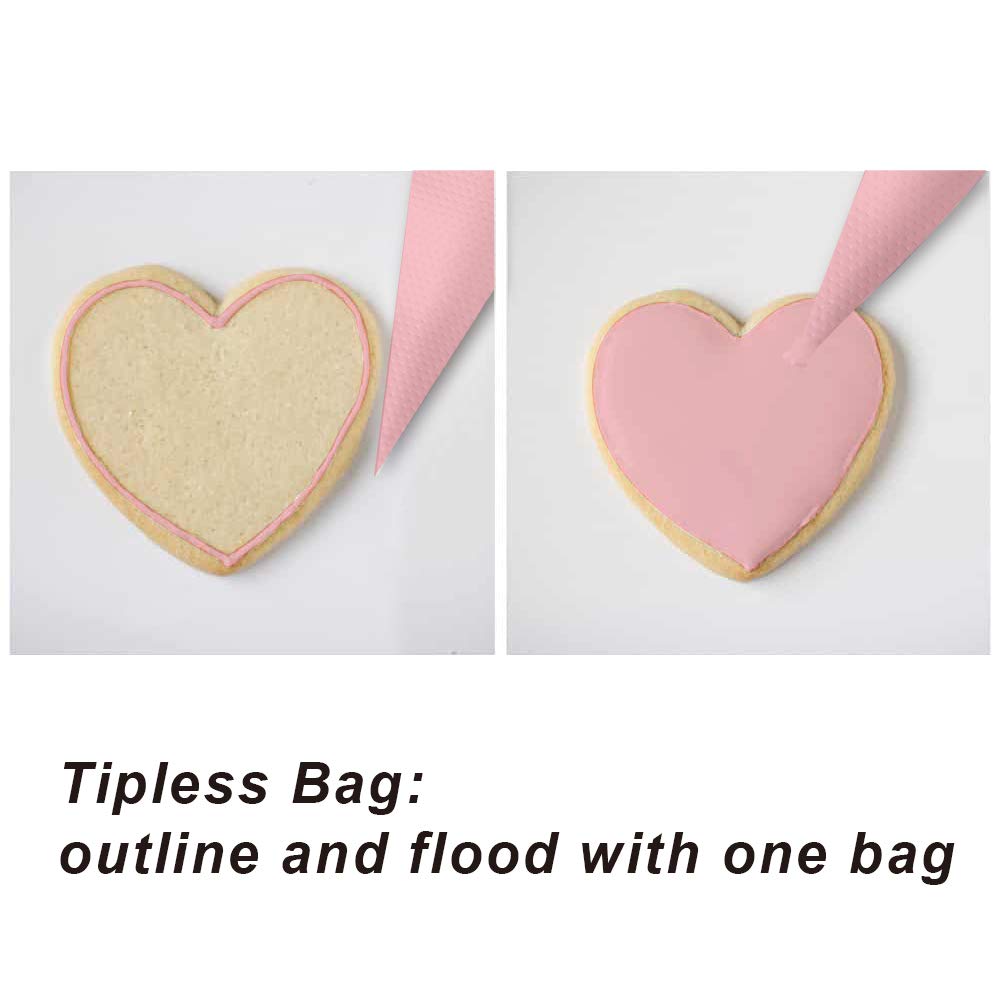 Weetiee Tipless Piping Bags - 100Pcs 12-Inch Disposable Piping Pastry Bag For Royal Icing/Cookies Decorating - Best Frosting Ici