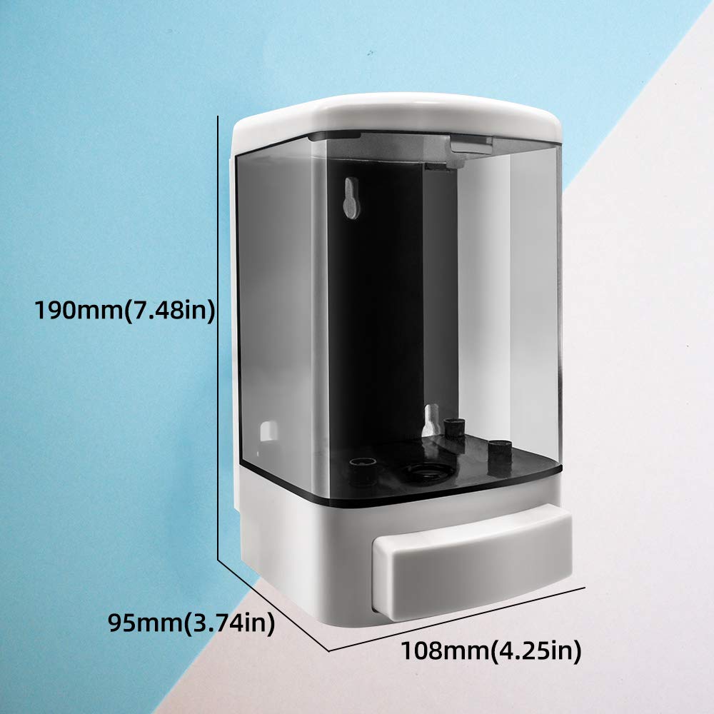 Soap Dispenser Wall Mount  1000ML commercial Manual Soap Dispenser Wall Mounted for Bathroom Kitchen Hotel  Shampoo container Plastic
