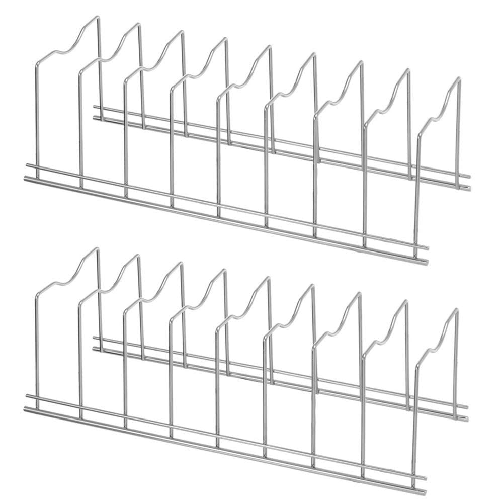 SANNO Pot Lid Holder Organizer, Rack Holder Rest Storage, for Pot Lids, Plates, Cutting Boards, Bakeware, Cooling Rack, Serving 