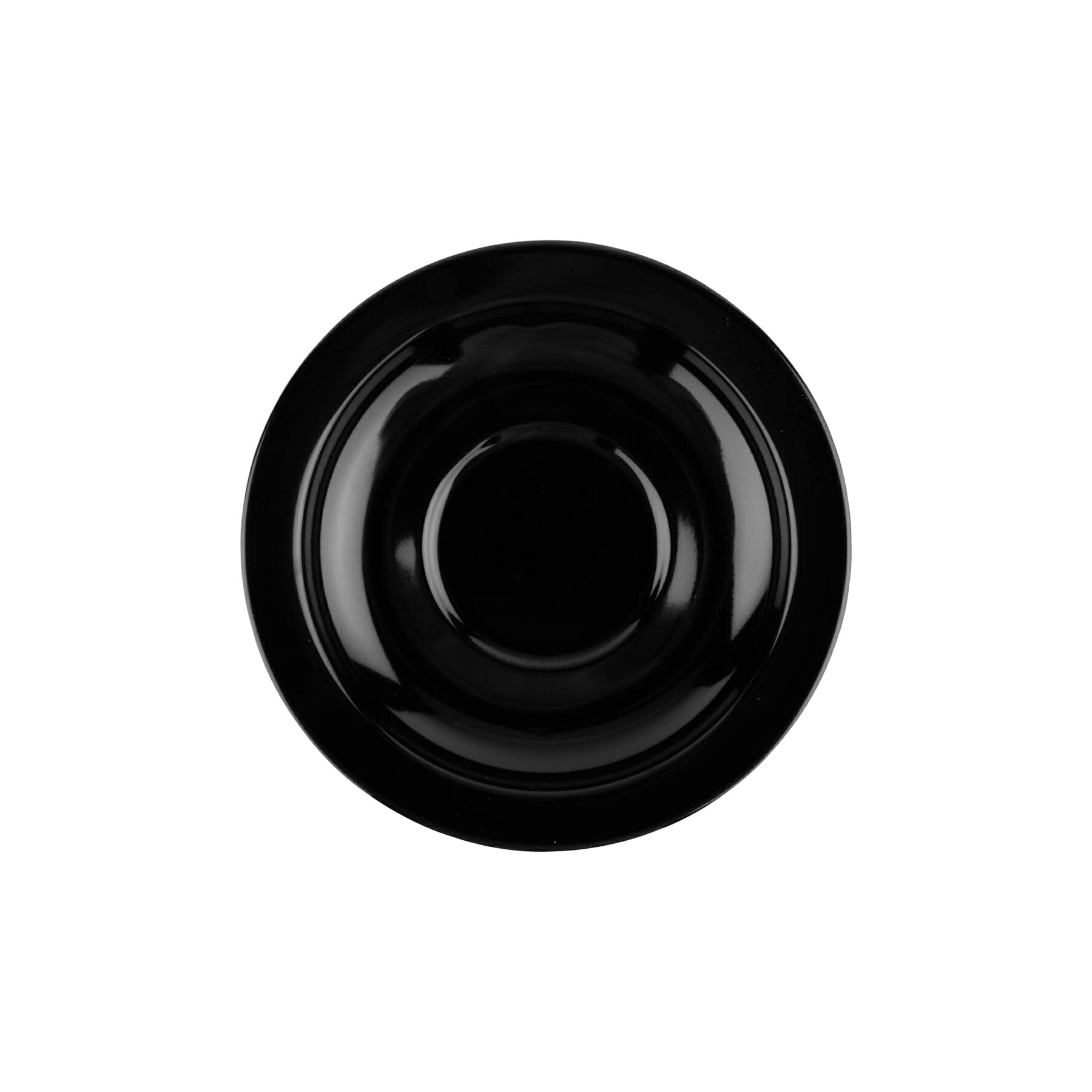 G.E.T. Su-4-Bk Melamine Saucer For Espresso Cup, 4.5'', Black (Set Of 12)