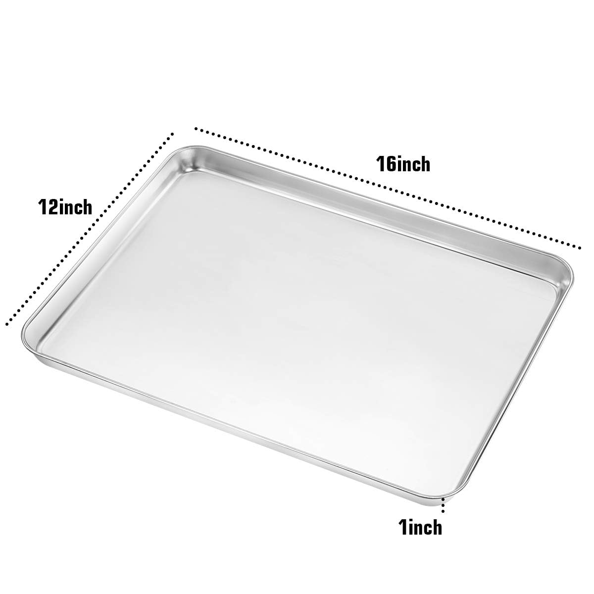 Baking Sheet With Rack Set, Yododo Set Of 4 (2 Sheets + 2 Racks), Stainless Steel Cookie Sheet Baking Pan Tray With Cooling Rack