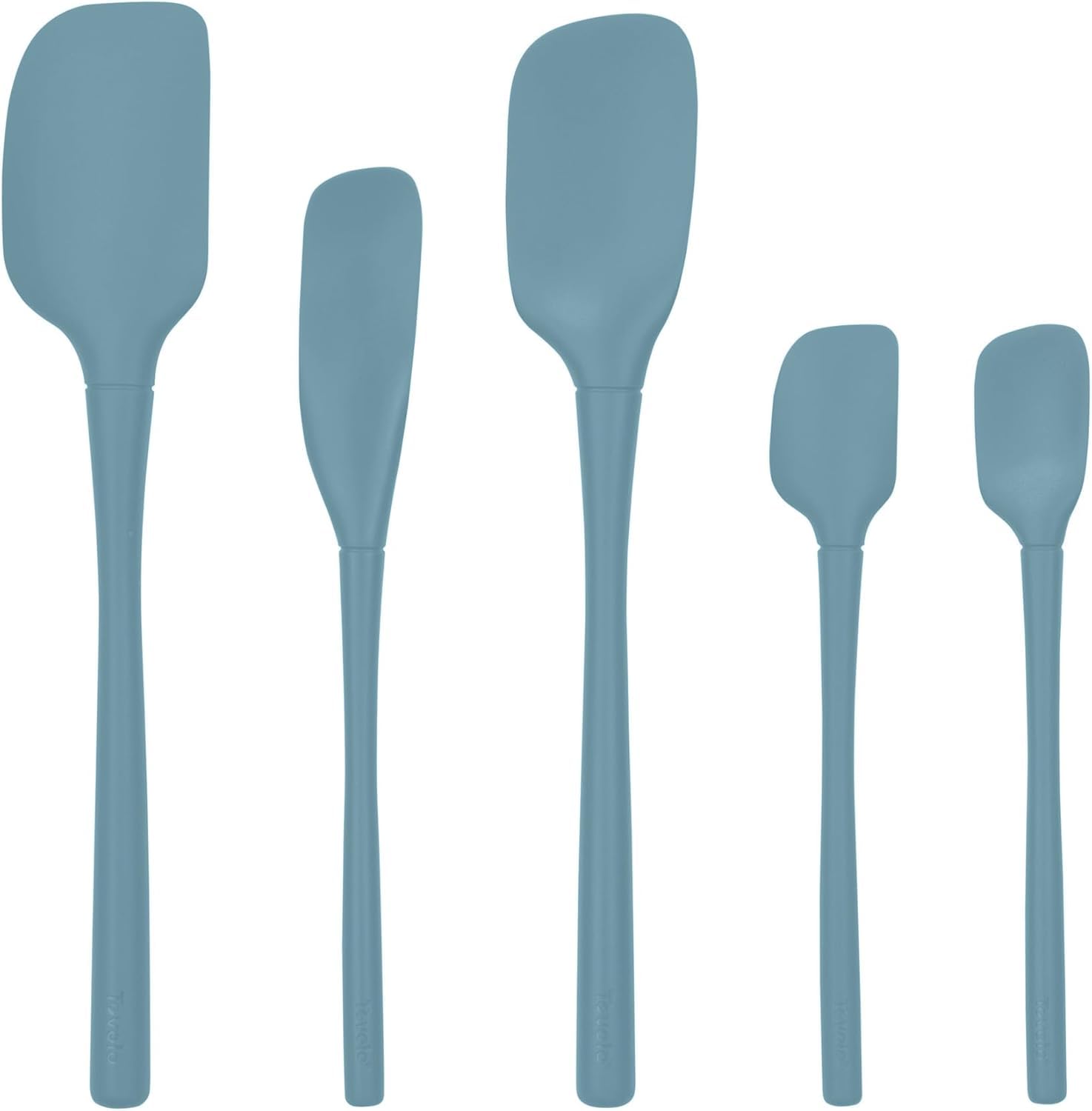 FlexCore Spatula All Silicone High Heat Resistant 5 Piece Cooking Utensils Set  Includes NonStick Spatula, Spoonula, Jar Scra