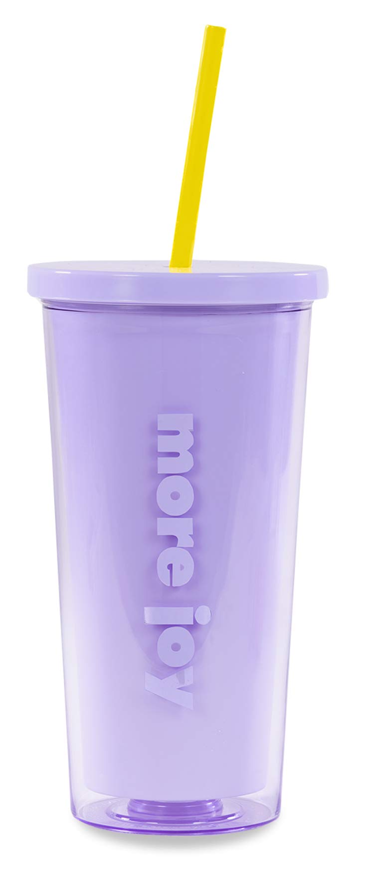 Kate Spade New York Purple Insulated Tumbler With Reusable Straw, 20 Ounce Travel Cup, More Joy