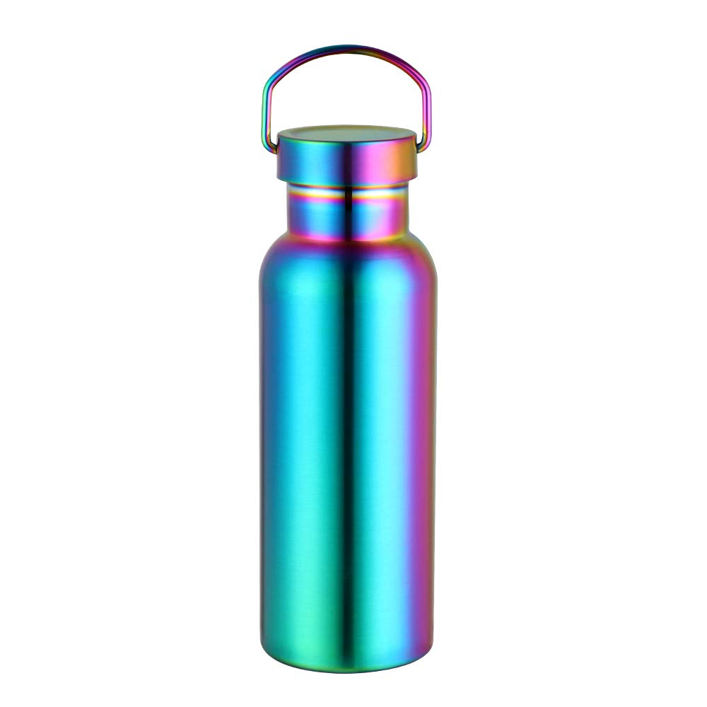 BOOTLION 17Oz 304 Stainless Steel Water Bottles, Double Wall Vacuum Insulated Water Bottle, Metal Sport Water Thermos for Outdoo