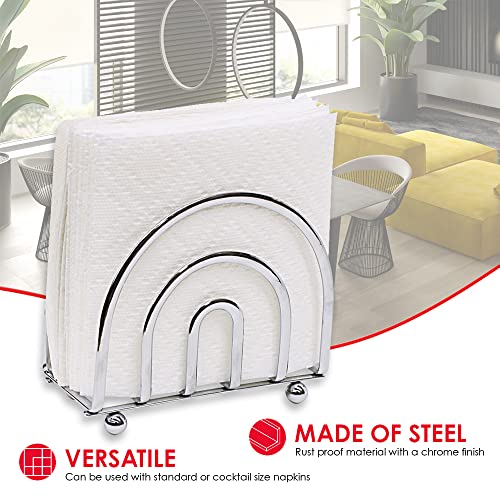 Home Basics Paper Napkin Holder/ Freestanding Tissue Dispenser For Kitchen Countertops, Dining Table, Picnic Table, Indoor & Out