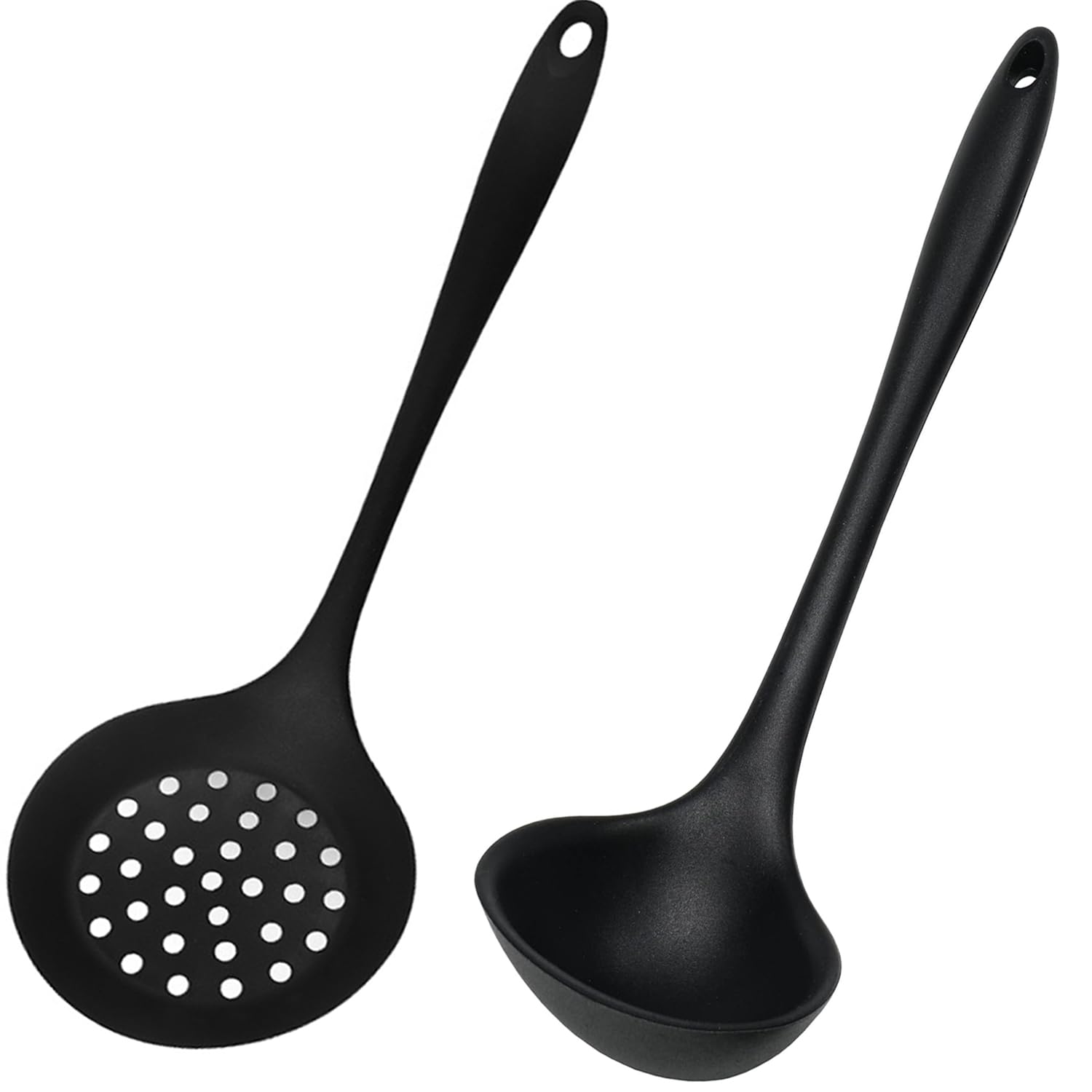 Silicone Slotted Cooking Spoons Cooking Ladle,Strainer Spoon,Skimmer Spoon,Soup Ladle,Slotted Spoons for Cooking,Silicone Strain