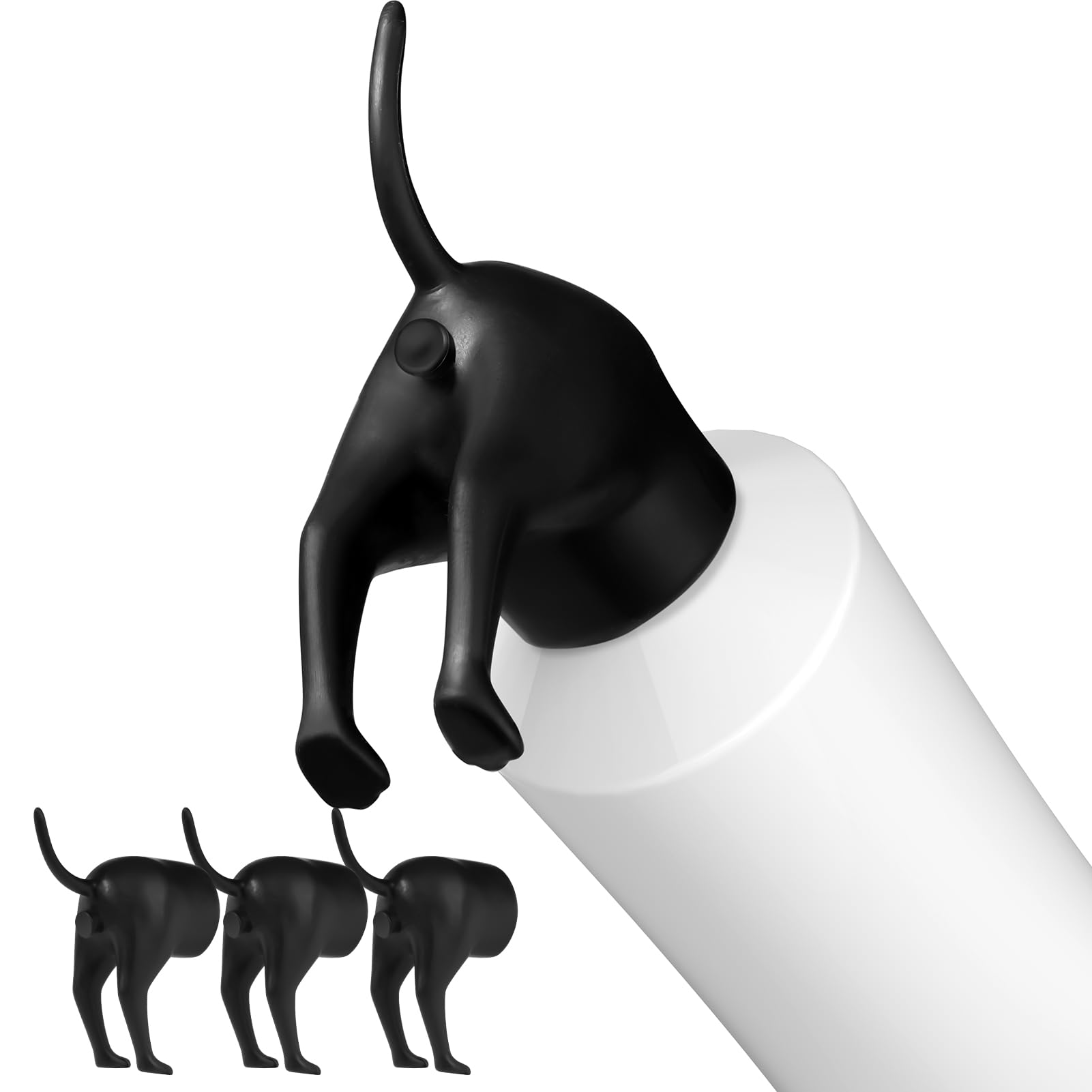 3-Pack Pooping Dog Butt Toothpaste Topper, Funny Toothpaste Dispenser, Creative Toothpaste Topper, Pooping Toothpaste Cap, Tooth