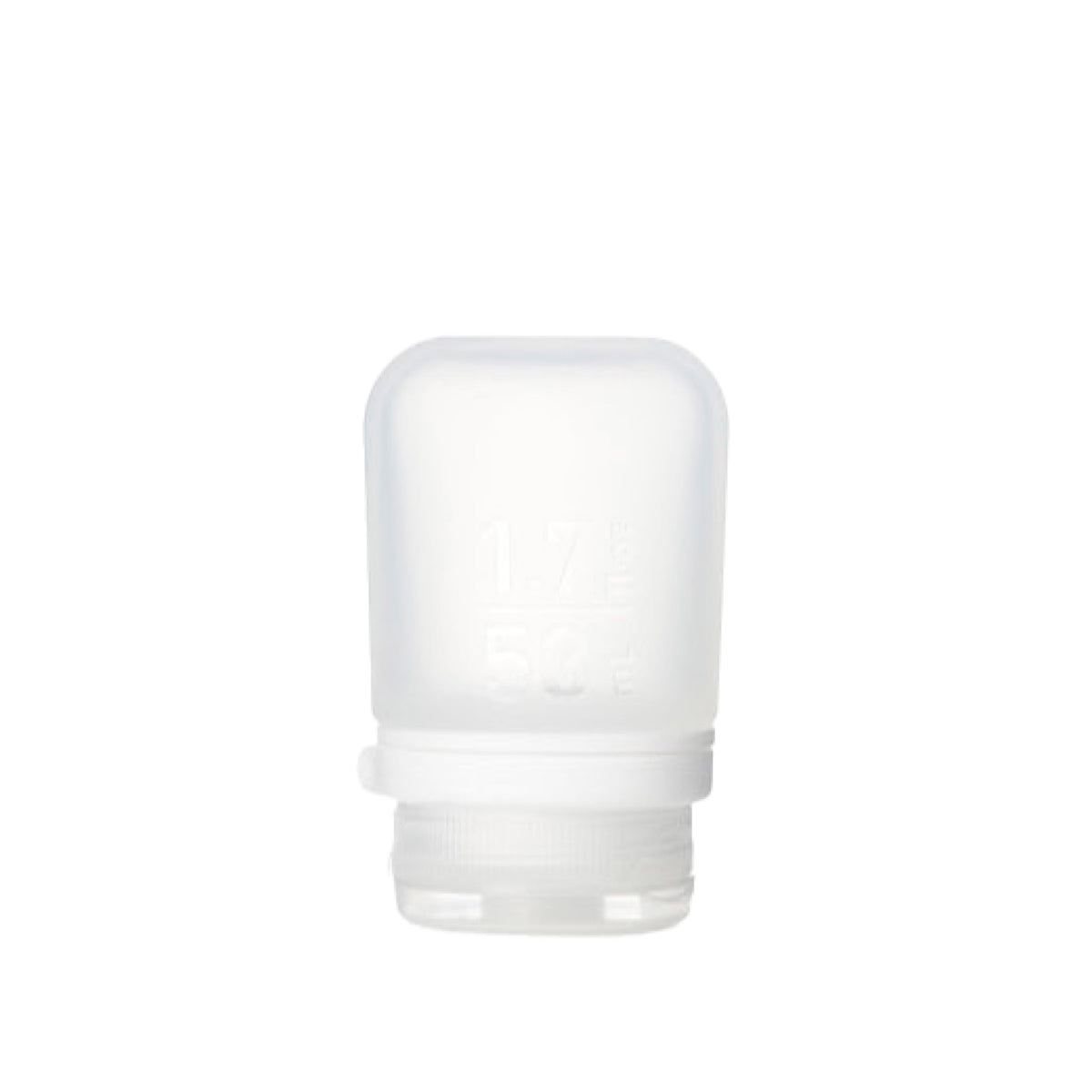 Humangear Gotoob+ (Small) | Refillable Silicone Travel Bottle | Locking Lid | Food-Safe Material | Clear, Small (1.7 Fl.Oz; 53Ml