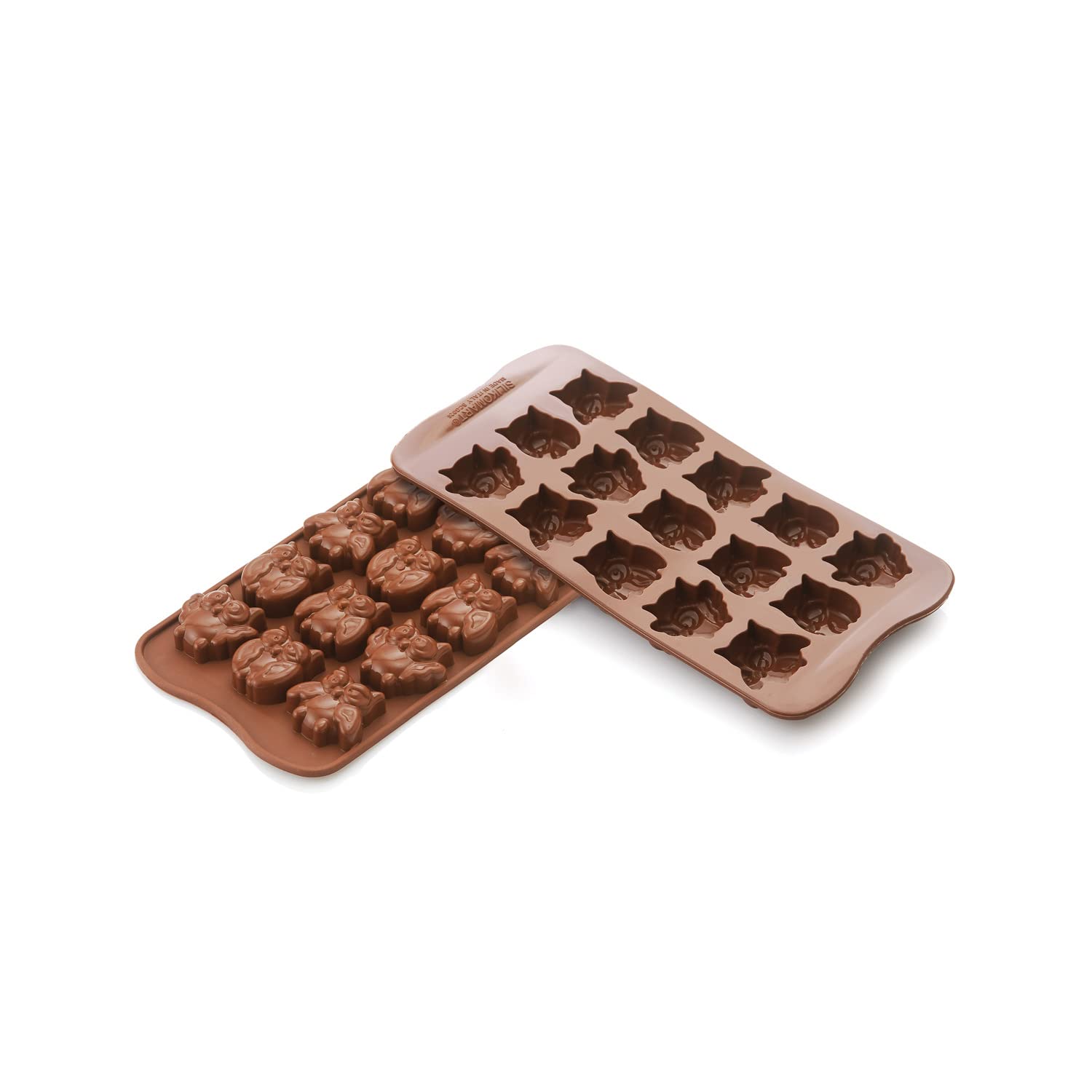 Silikomart Platinum Easychoc Chocolate Owl Mold, Brown