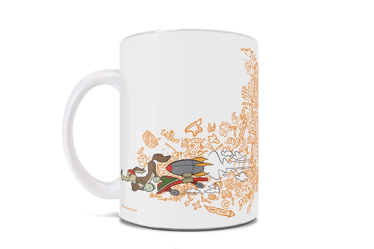 Trend Setters Looney Tunes - Wile E. ACME Action - 11 oz Ceramic Coffee or Tea Mug - Officially Licensed Merchandise - Perfect f