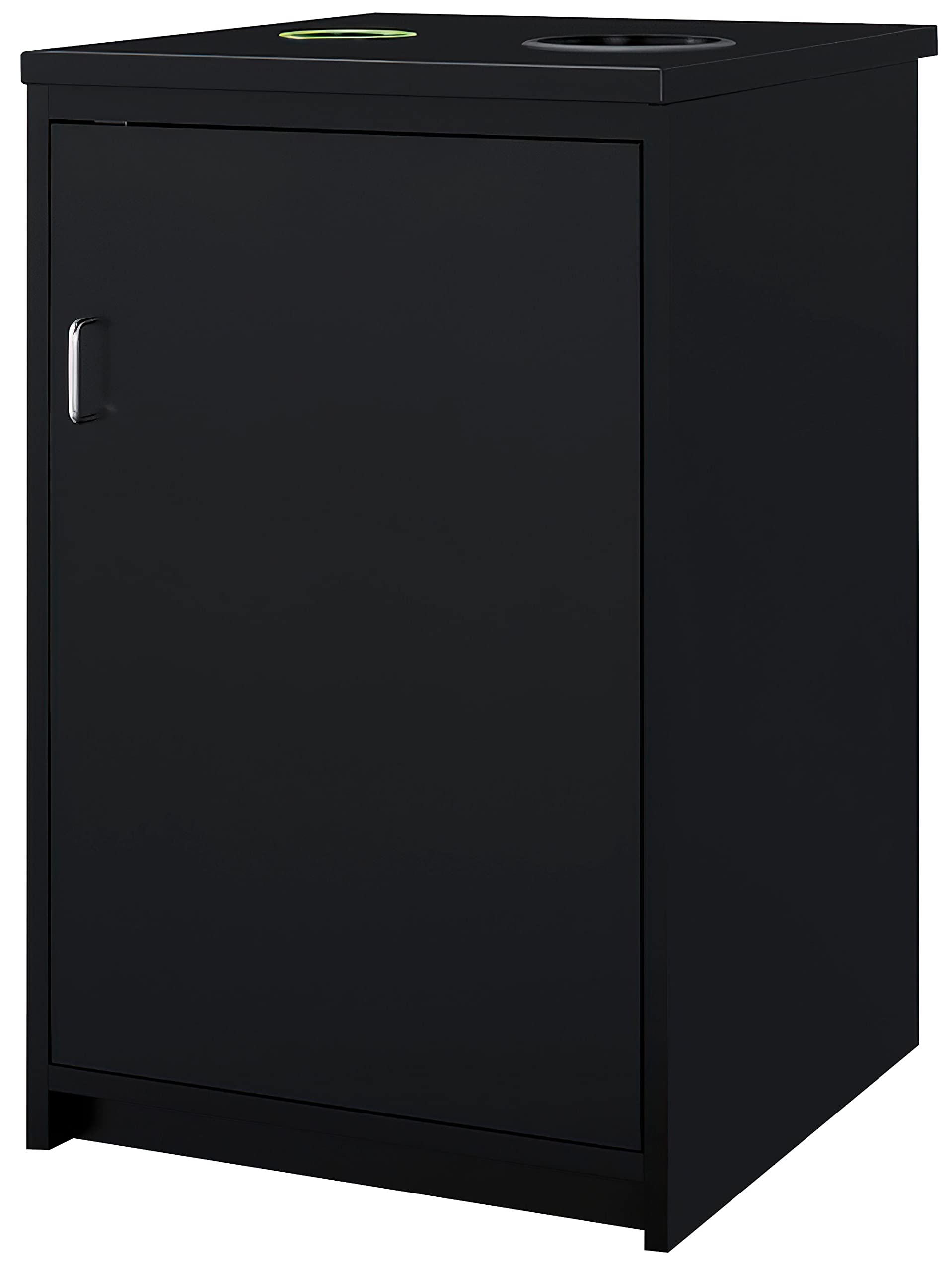 Trash cabinet with two bins included  ships fully assembled
