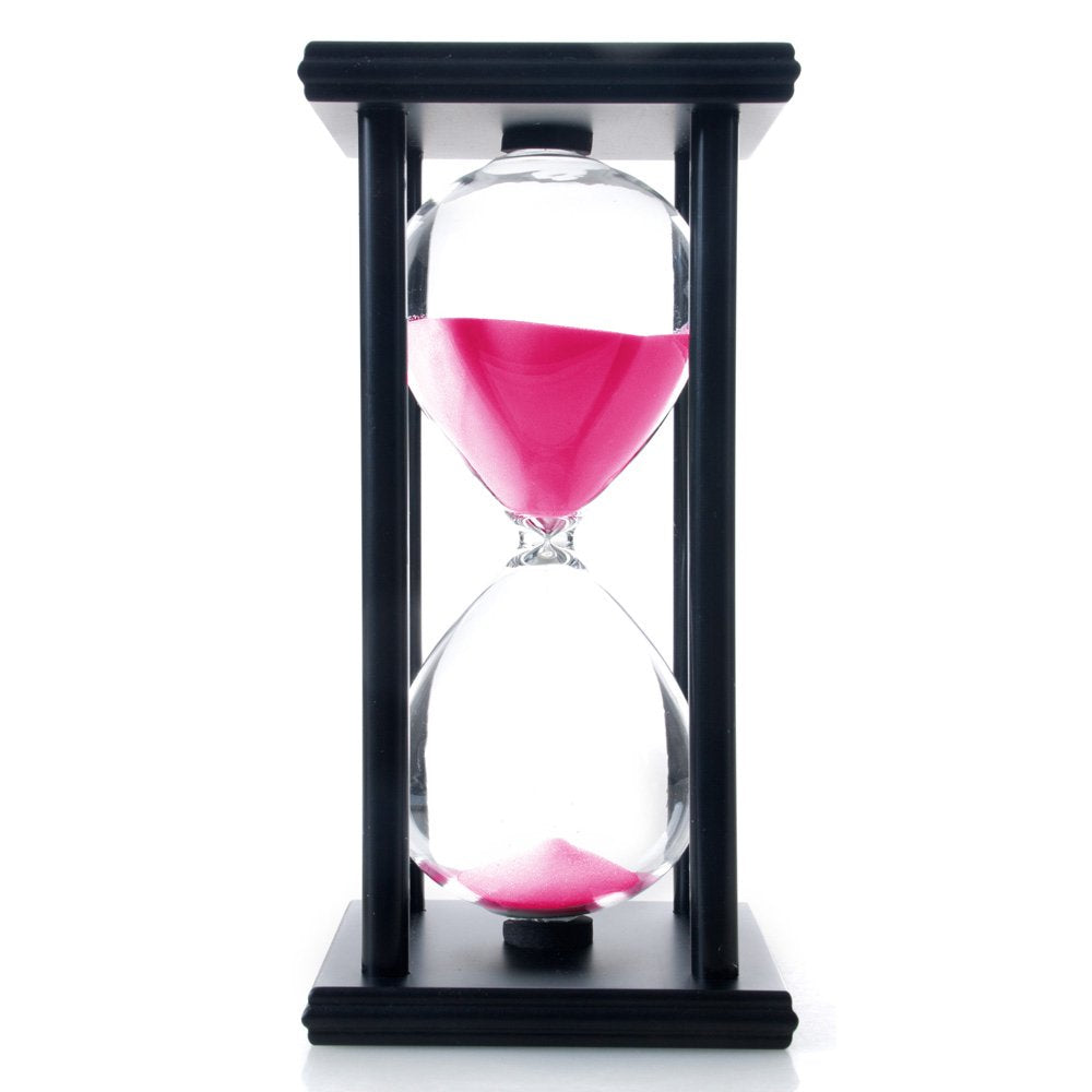 Bellaware 60 Minutes Hourglass  Wood Sand Timer Pink