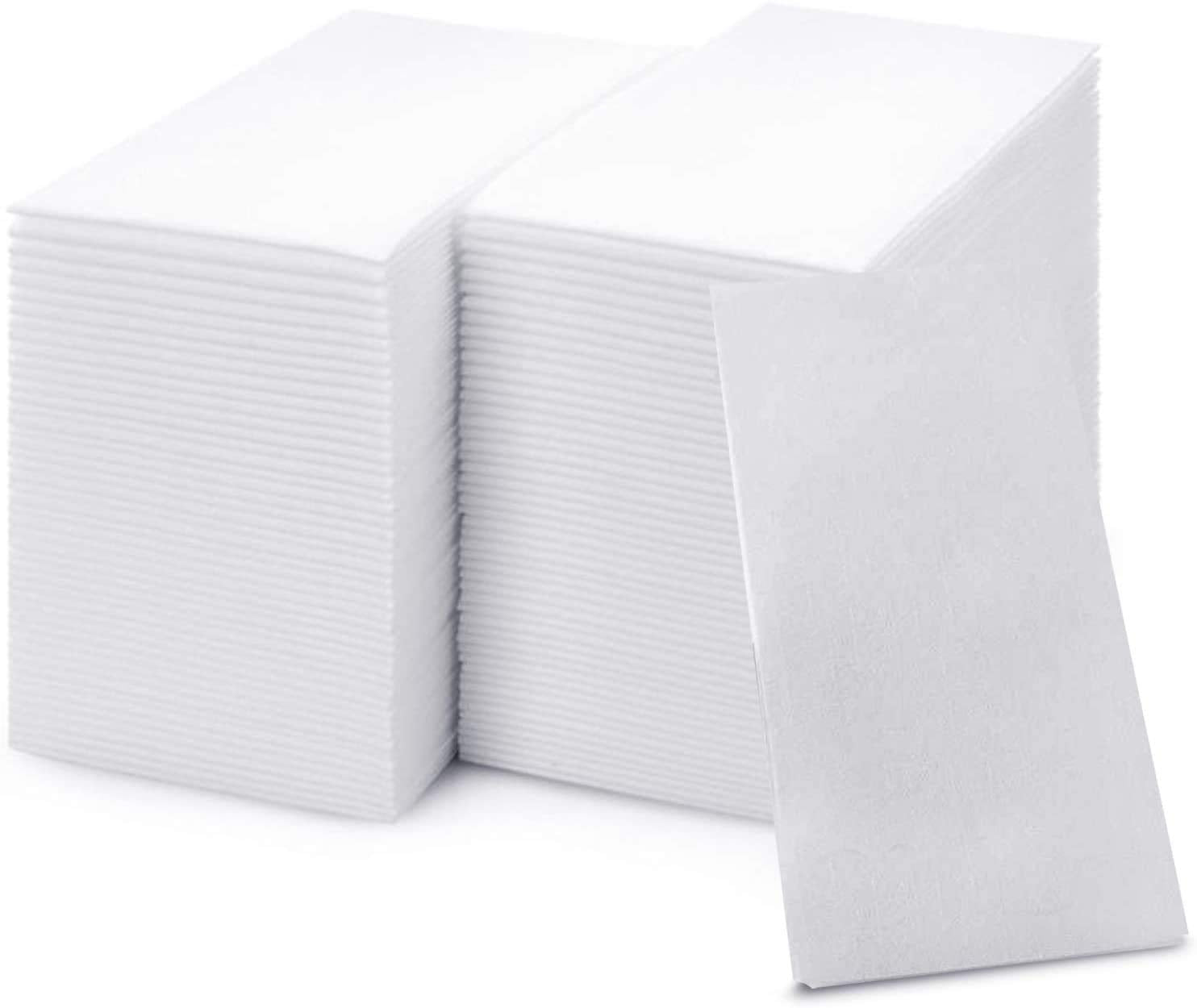 100 Large Disposable Guest Towels For Bathroom, Premium Linen-Like, Multi-Fold, Cloth-Feel Napkins, A Hygienic Solution For Kitc