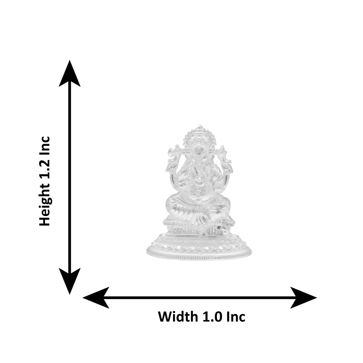 Sri Jagdamba Pearls Dealer 8 Grams Silver Almighty Lord Ganesh Idol | Silver Idols Of Gods, Murti, Suitable To Store In Pooja Ro