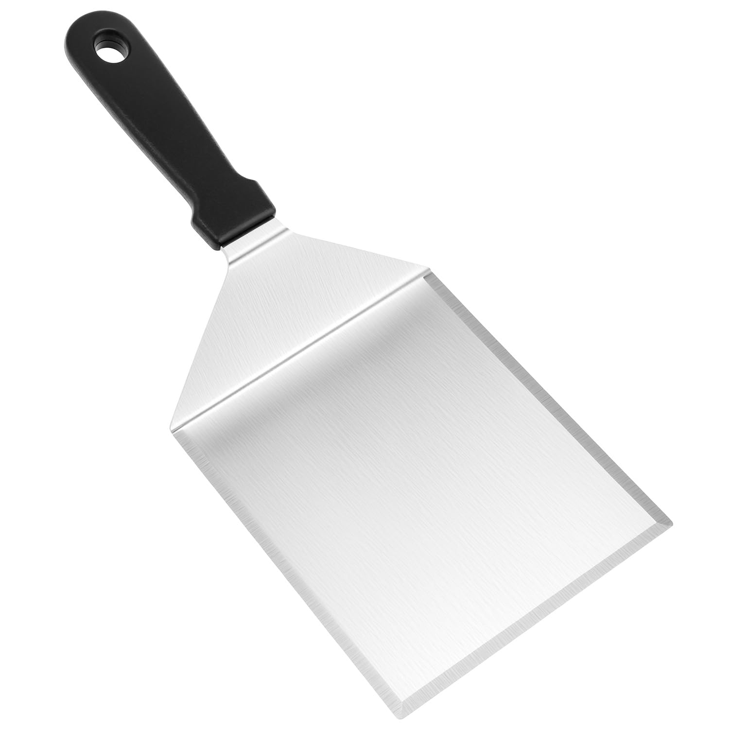 QWORK Stainless Steel Large Grill Spatula with Reinforced HeatResistant Handle, 6x5, HeavyDuty Metal Spatula, Smashed Burger