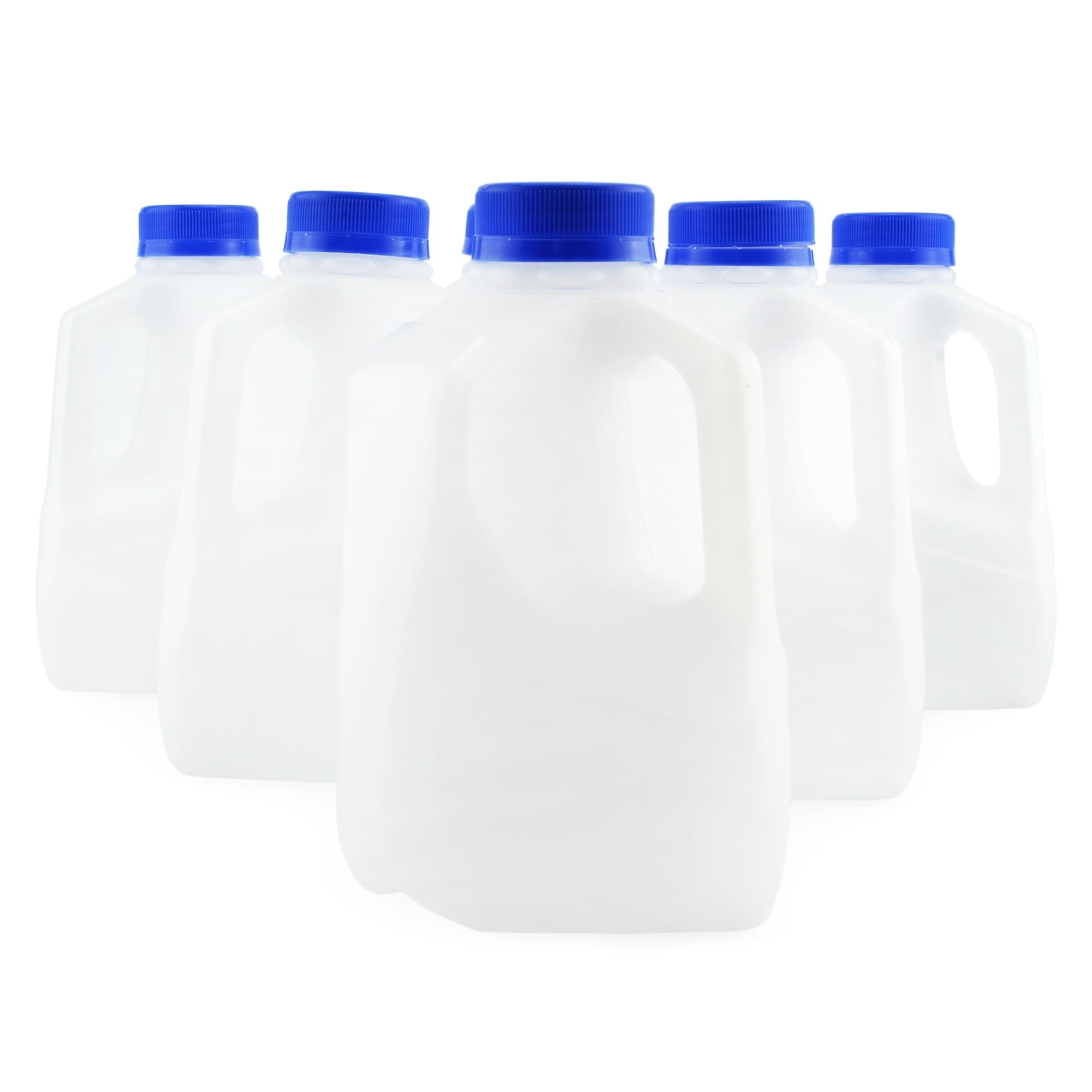 Cornucopia 32Oz Plastic Jugs (6-Pack); 1-Quart / 32-Ounce Bottles With Caps For Juice, Water, Sports And Protein Drinks And Milk