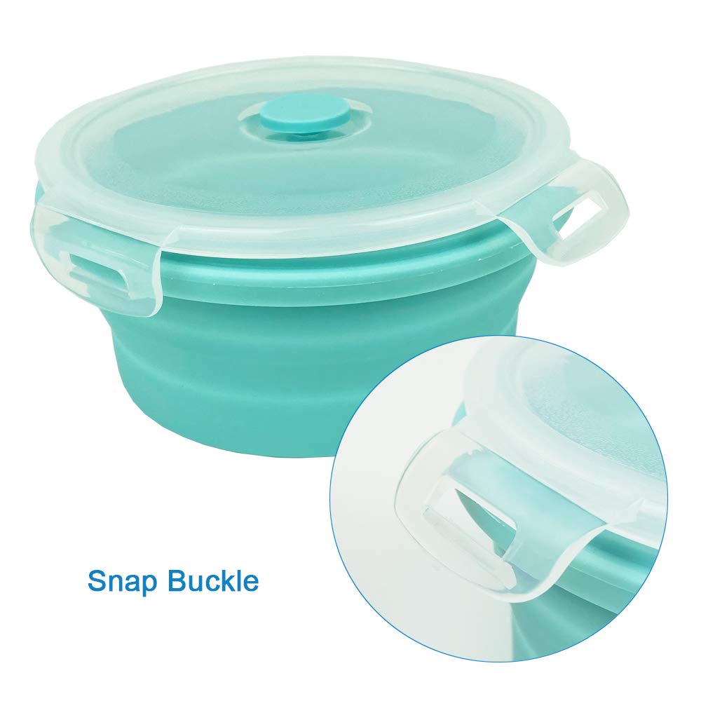 Cartints Small Collapsible Bowl Silicone Food Storage Containers Collapsible Camping Bowl For Travel Camping Hiking With Airtigh