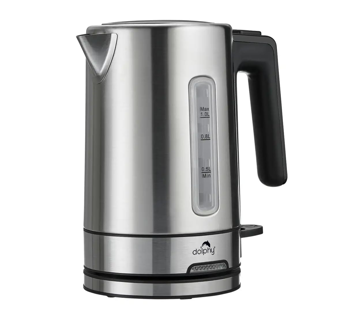Dolphy 1.0 Liter Electric Kettle - 304 Stainless Steel Cordless Tea Kettle 2200W