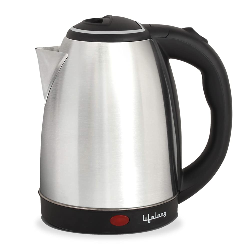 Lifelong Isi Certified Electric Kettle 1.5L With Stainless Steel Body, Easy And Fast Boiling Of Water For Instant Noodles, Soup,