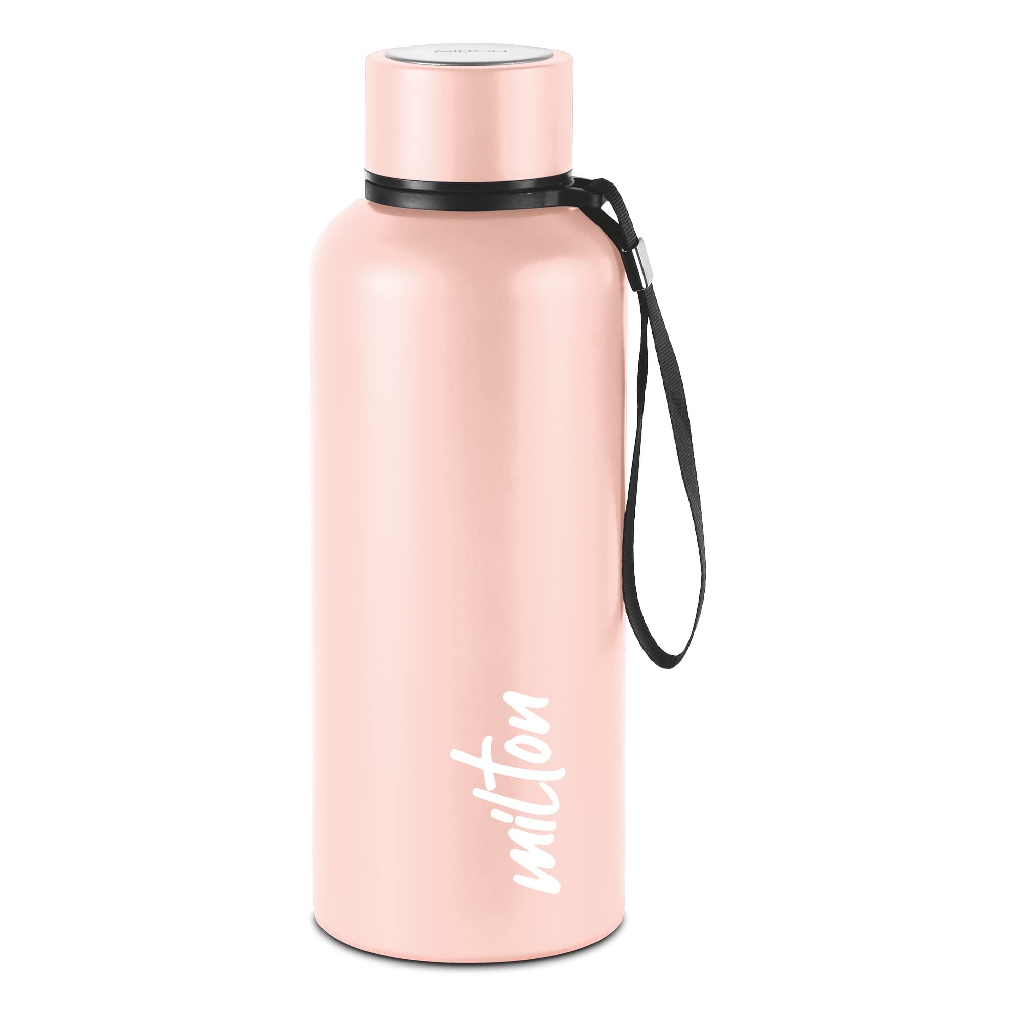 Milton Aura 750 Thermosteel Bottle, 750 ml, Beige | 24 Hours Hot and Cold | Easy to Carry | Rust Proof | Leak Proof | Tea | Coff