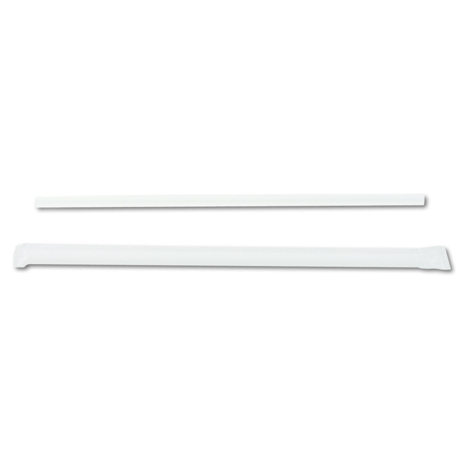 Georgia-Pacific Dixie 7.75'' Wrapped Jumbo Plastic Straw By Gp Pro (Georgia-Pacific), Clear, Jw74, 2,000 Count (500 Straws Per B