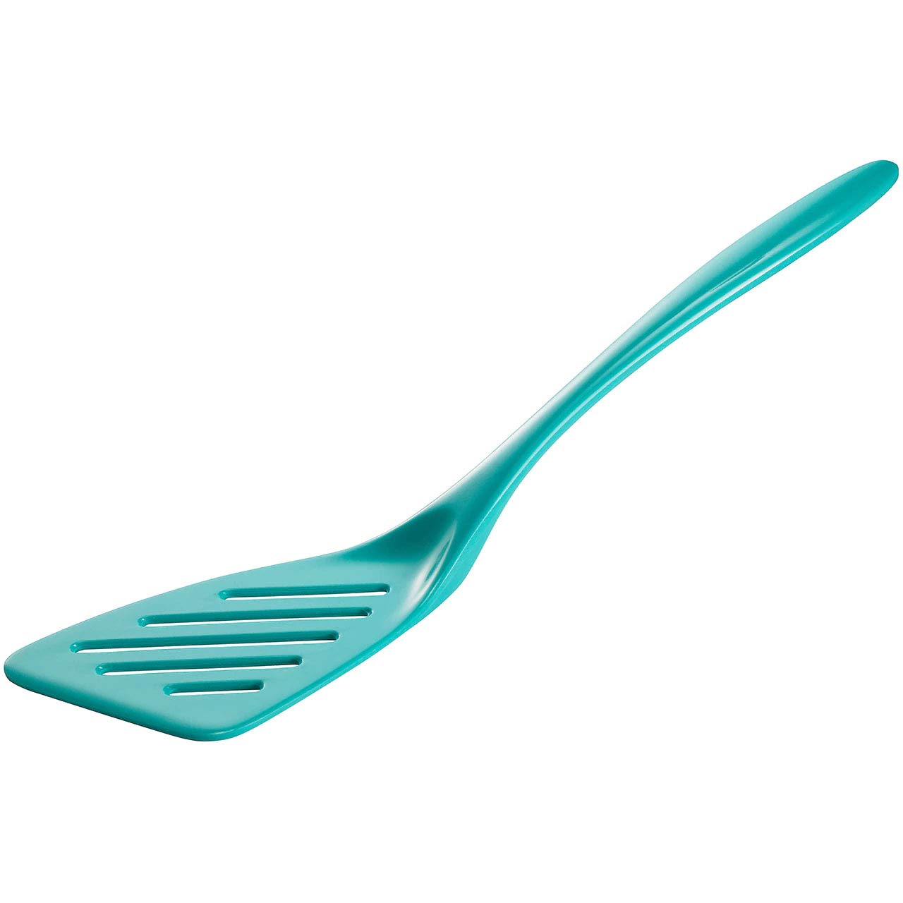 Gourmac Hutzler 12-1/2 Inch Slotted Melamine Turner, Turquoise