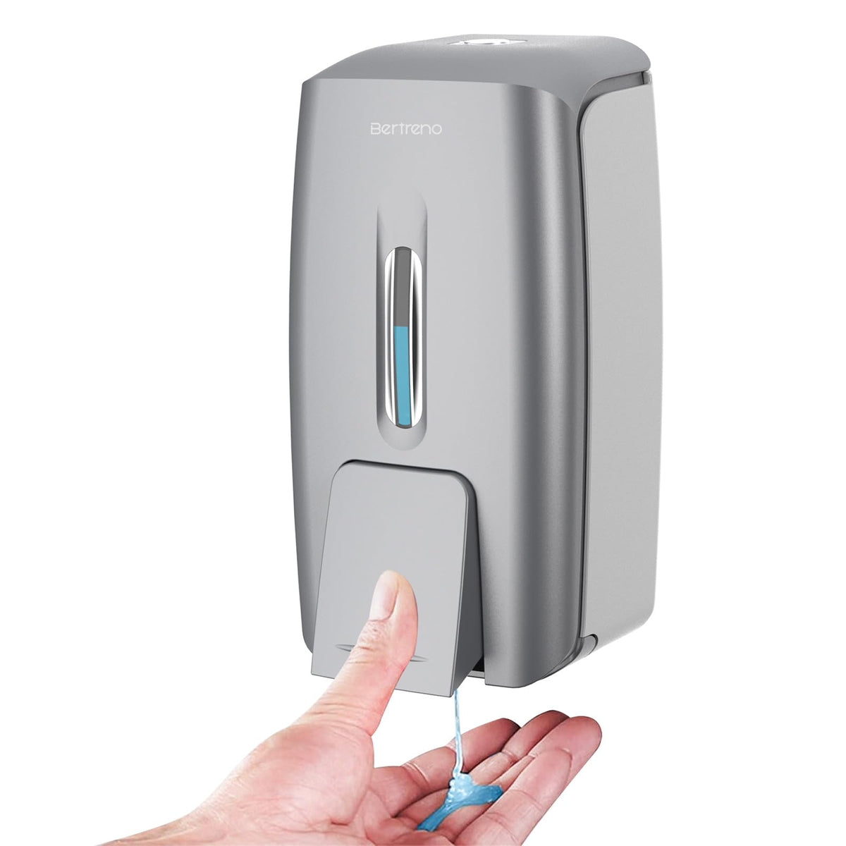 Bertreno Soap Dispenser Wall Mount Manual Pump Hand Soap Dispenser 800Ml Gel Liquid Commercial Soap Dispenser Wall Mounted Hand