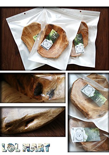 LOL MART Food Storage Root Carving Natural Wood Crafts Serving Tray(The length 6.5~9inch)