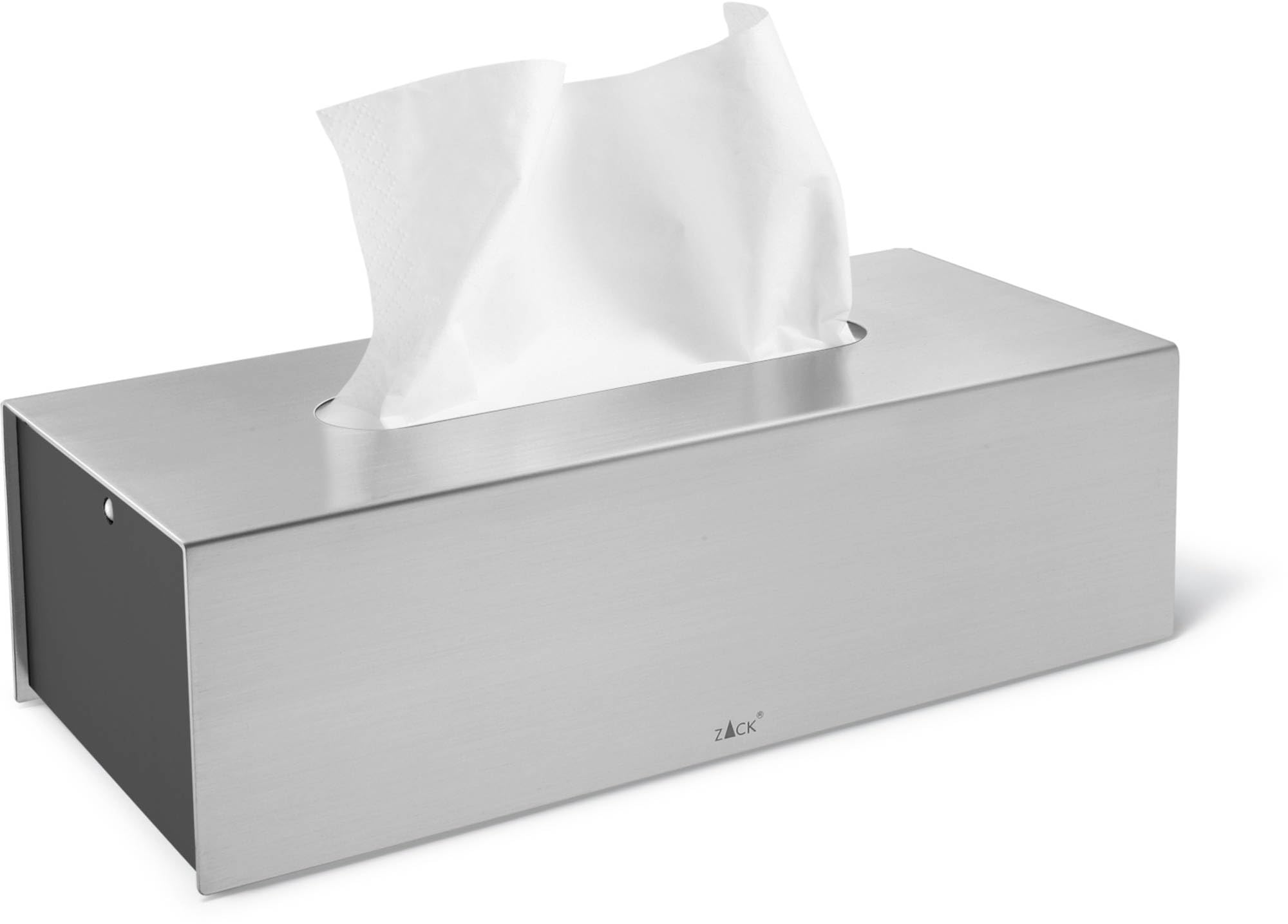 Zack 40231 Puro Tissue Box Silver  7.5 x 25 x 11.5 cm