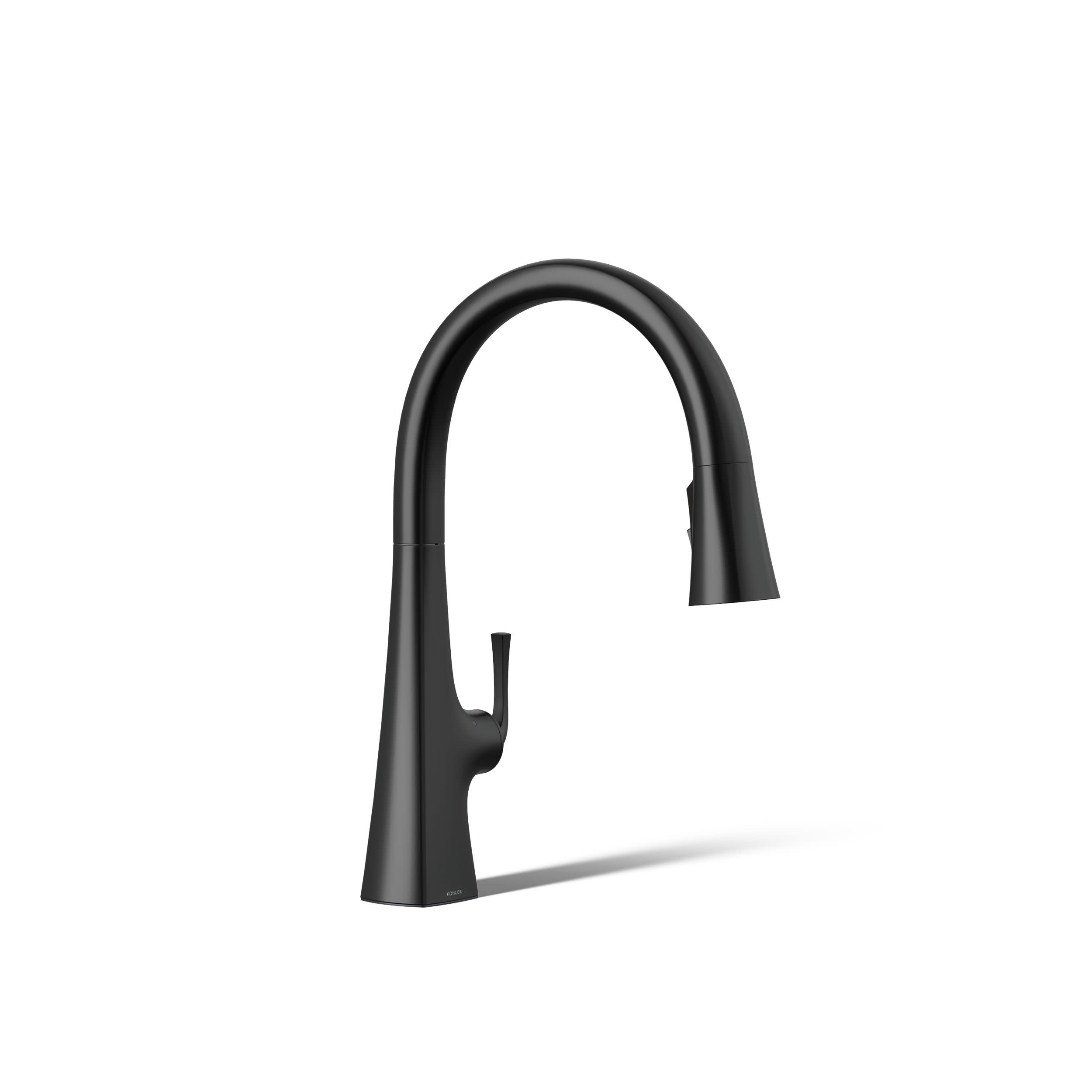 Kohler K-22068-WB-BL Graze Kitchen Sink Faucet, Matte Black