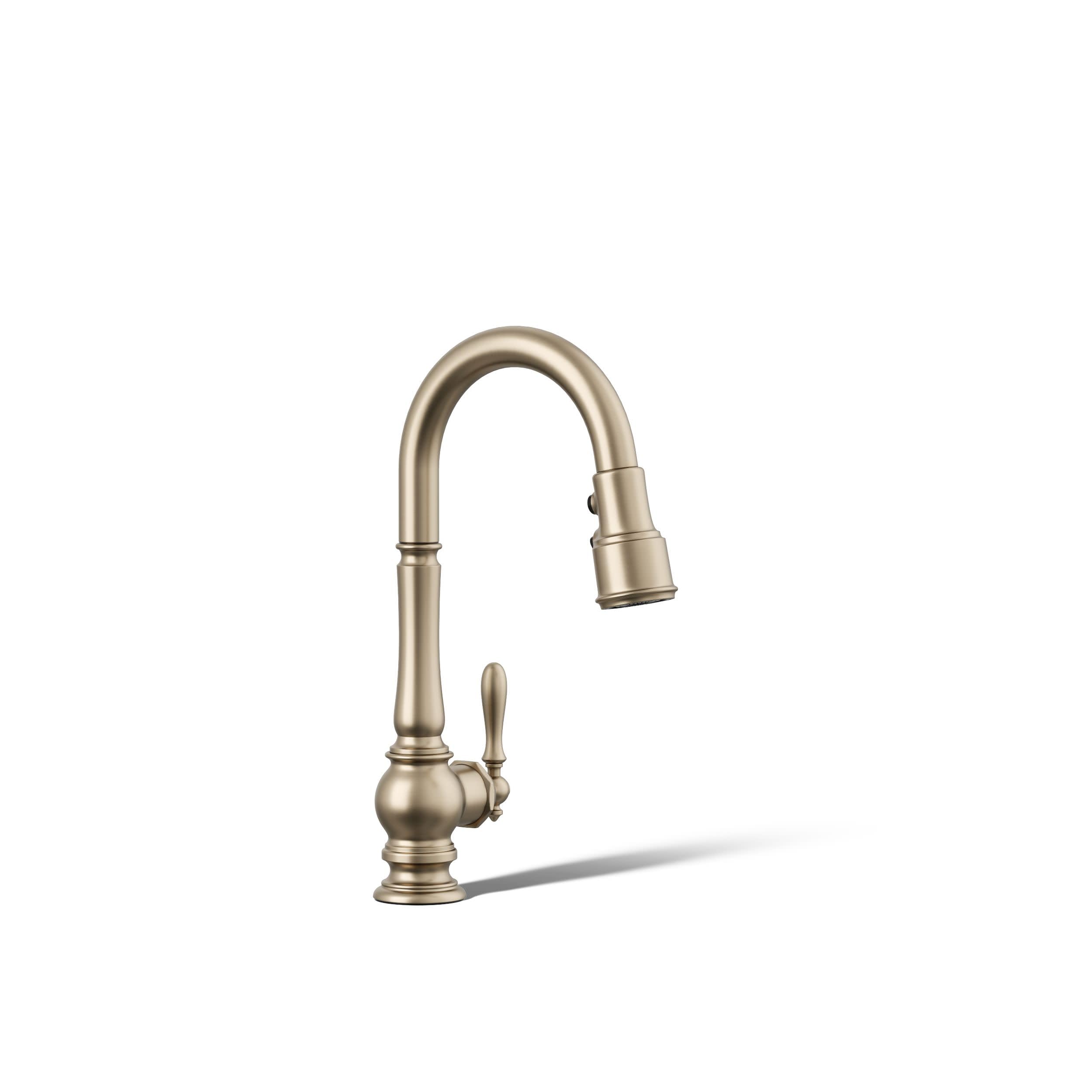 KOHLER Artifacts Pull-Down Kitchen Sink Faucet With Three-Function Sprayhead