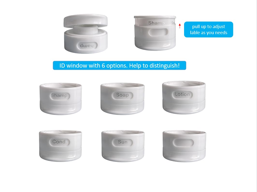 Sprigold 15 Pack Upgrade Travel Bottles Have Built-In Labels Tsa Approved, Bpa Free Travel Size Bottles Containers For Cosmetic
