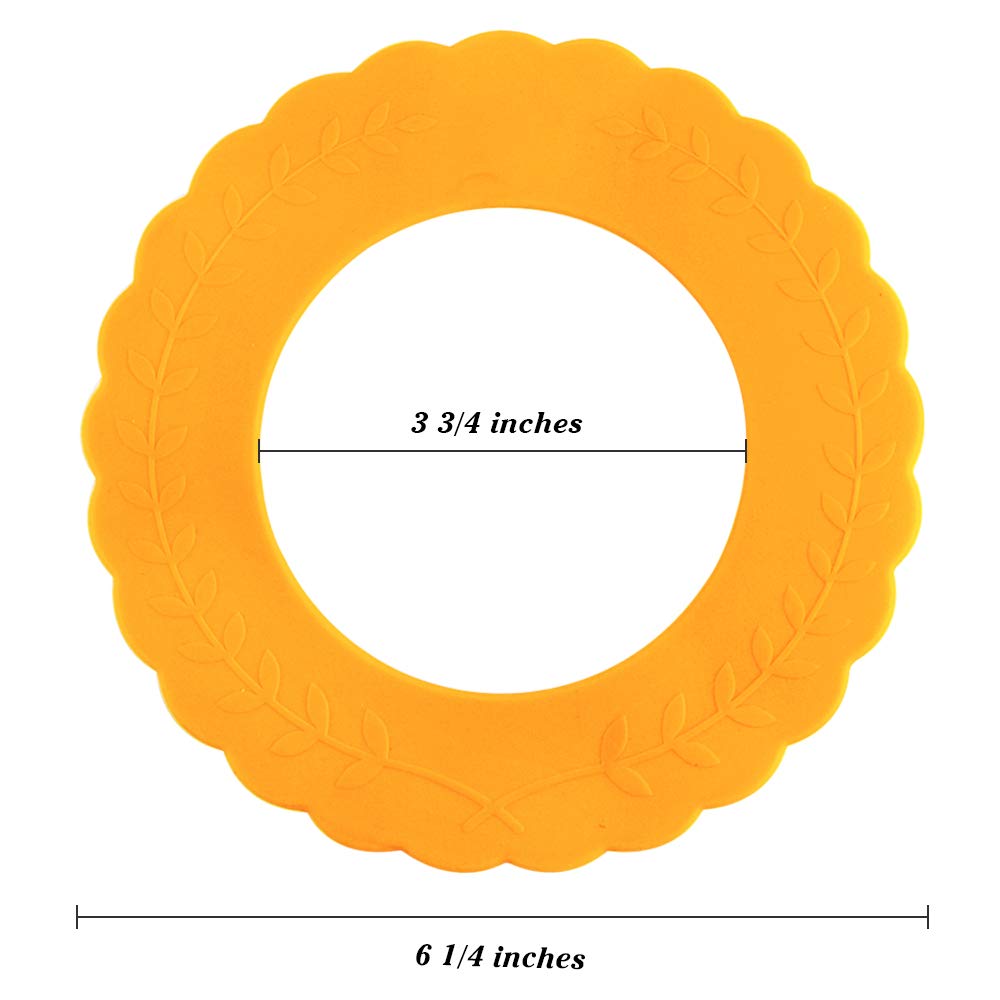 Webake Mini Silicone Pie Shield 4 Pack - BPA Free, Fits 5”-6” Rimmed Pie Dishes, Yellow, Model B07ZYY1ZJ8_CA NARF