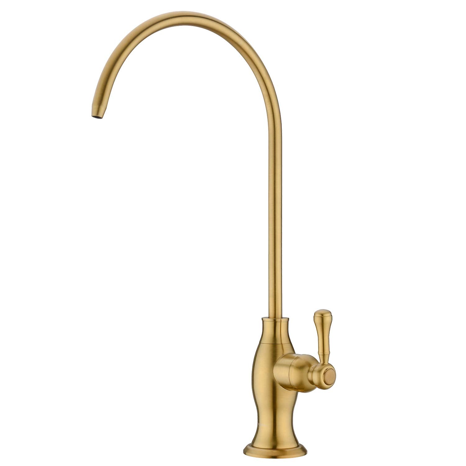 Brushed Gold Drinking Water Purifier Faucet, Delle Rosa Gold Water Faucet For Under Sink Water Filter System, Modern Brass Ro Fa