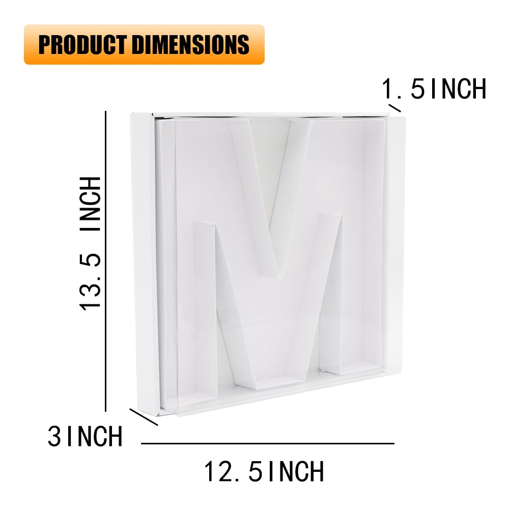 SHENGHE 12 Fillable Cardboard Letter Charcuterie Gift Cupcake Box With Cover Sweets Packaging (M)