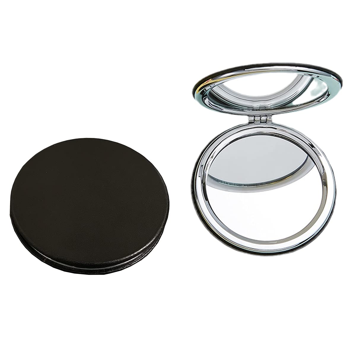 Zcooooool Makeup Mirror,Round Folding Mirror 8 Cm, Professional Double-Sided Make Up Mirror (One Side Enlarged,The Other Side No