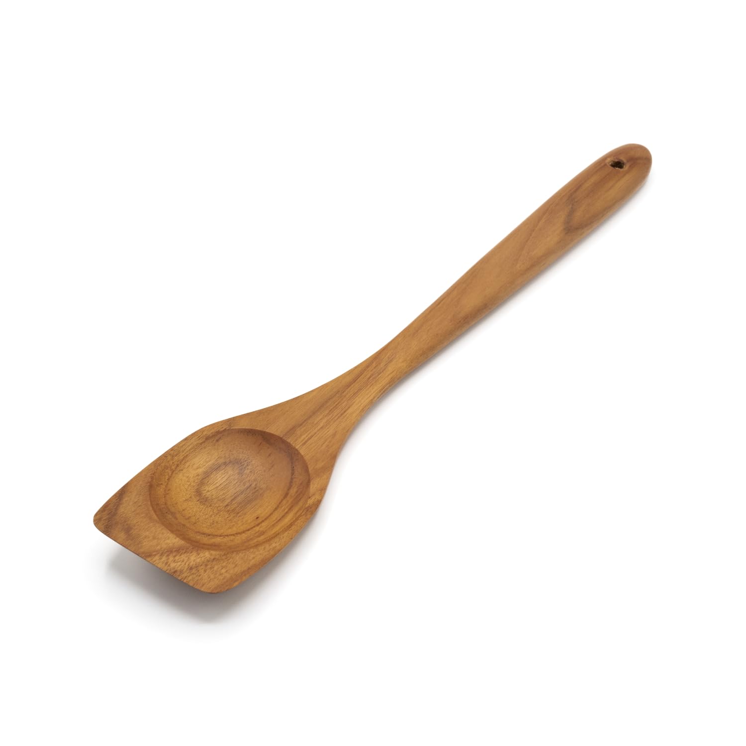 FAAY Right Hand Chopper, Wooden Spoon - Spatula, Break Up Ground Beef Utensils Made from High Moist Resistance Teak Wood for Non