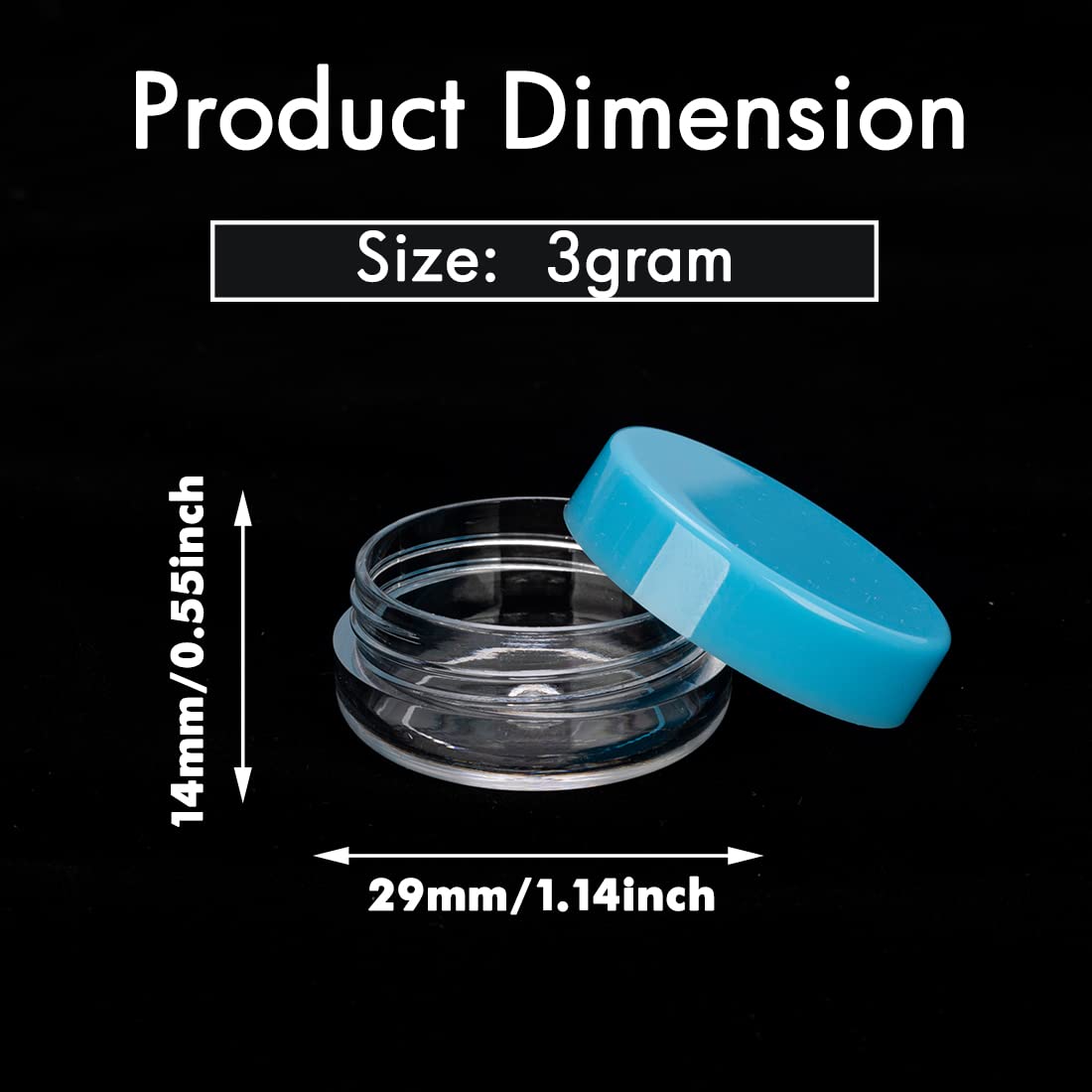 3 Gram Sample Containers With Lids, 200 Count Tiny Sample Jars, Empty Lip Balm Containers, Mini Cosmetic Containers With Lids, M