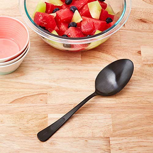 Mercer Culinary 18-8 Stainless Steel Plating Spoon, 9 Inch, Matte Black
