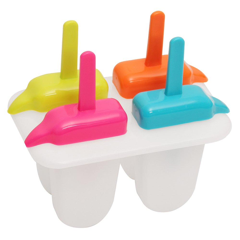 Time For Treats Frost Bites 4-Mold Ice Pop Maker, Small, Multicolored