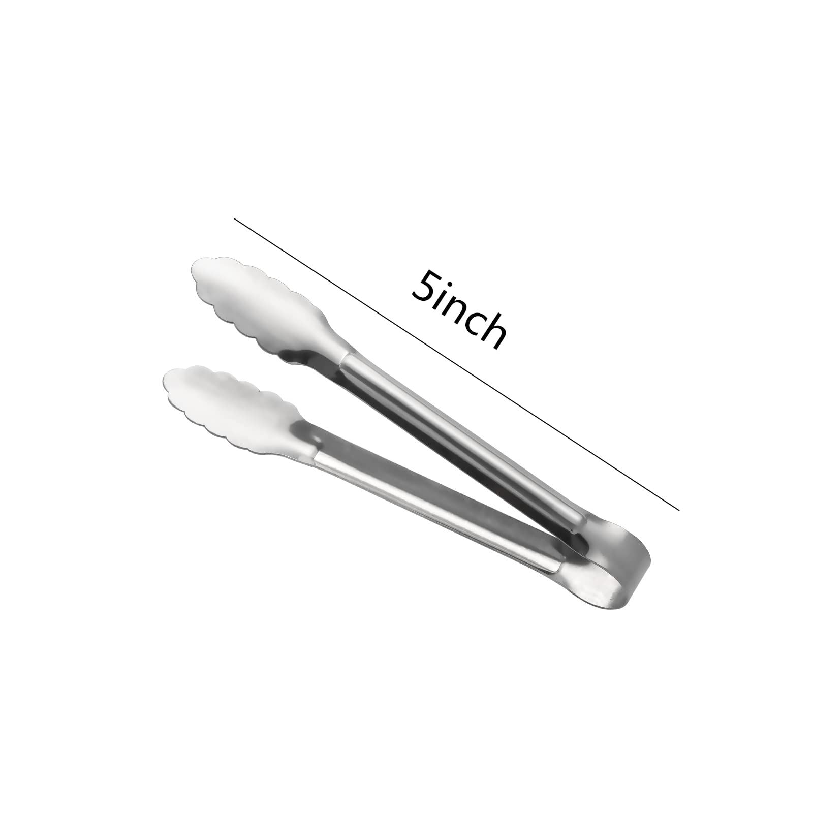 Serving Tongs,Buffet Tongs, Stainless Steel Food Tong Serving Tong Small Serving Tongs Stainless Steel Mini Appetizer Tongs, Set