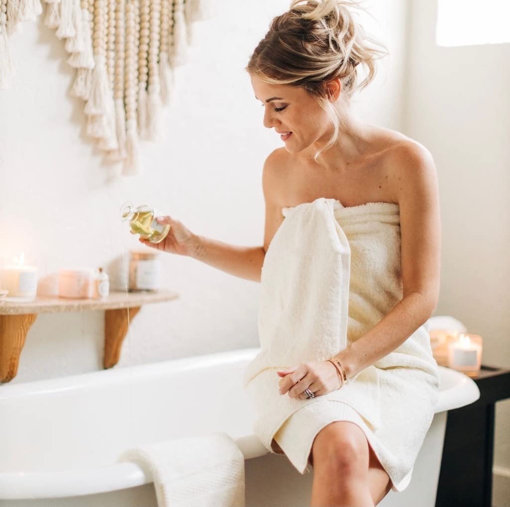 Delilah Home - Luxury Bath Towel Collection - 100% Cotton Turkish Towel Set For Bathroom - Ultra-Soft & Absorbent Organic Spa To