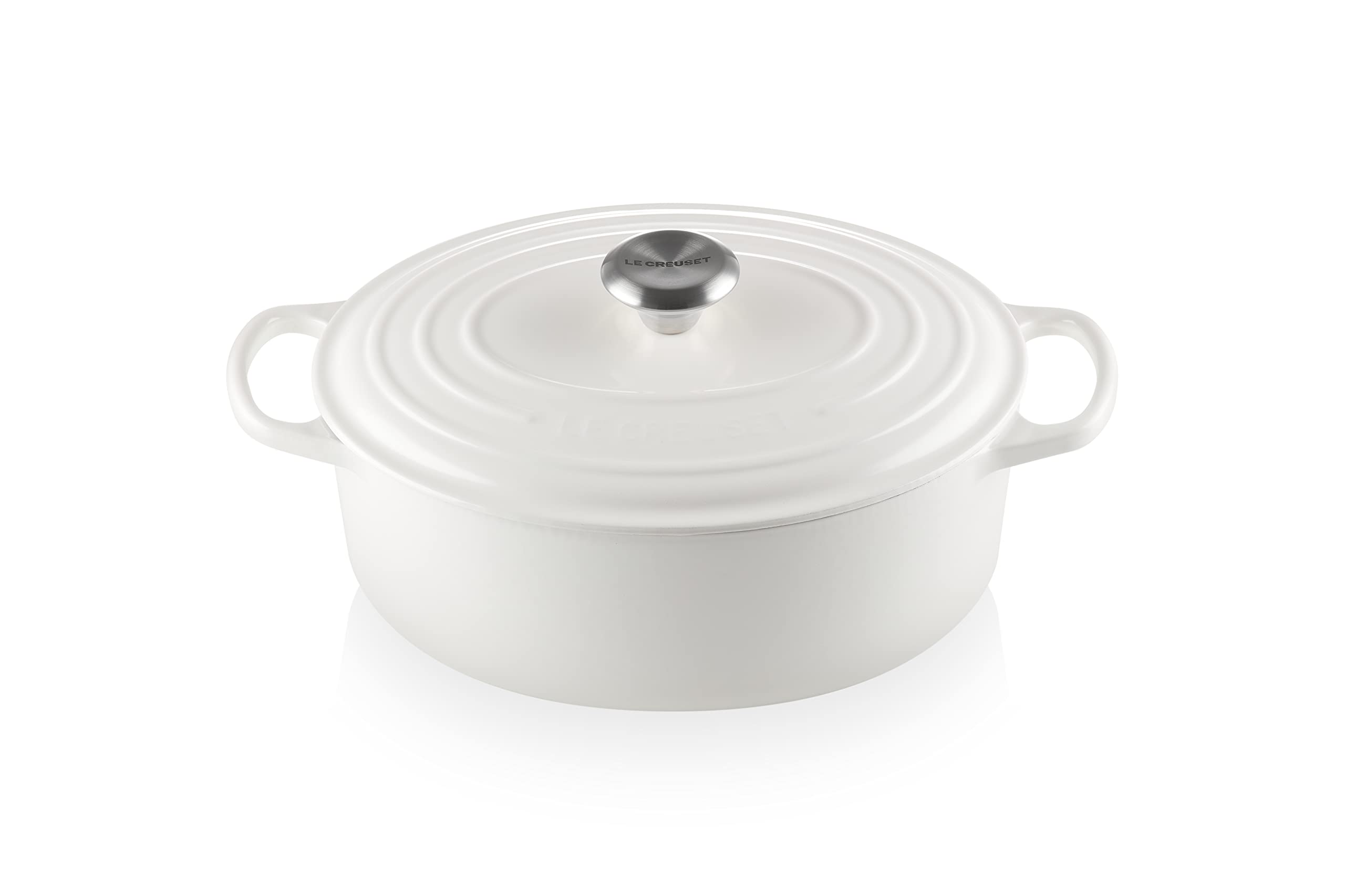Le Creuset Enameled Cast Iron Signature Oval Dutch Oven, 5 Qt. , White
