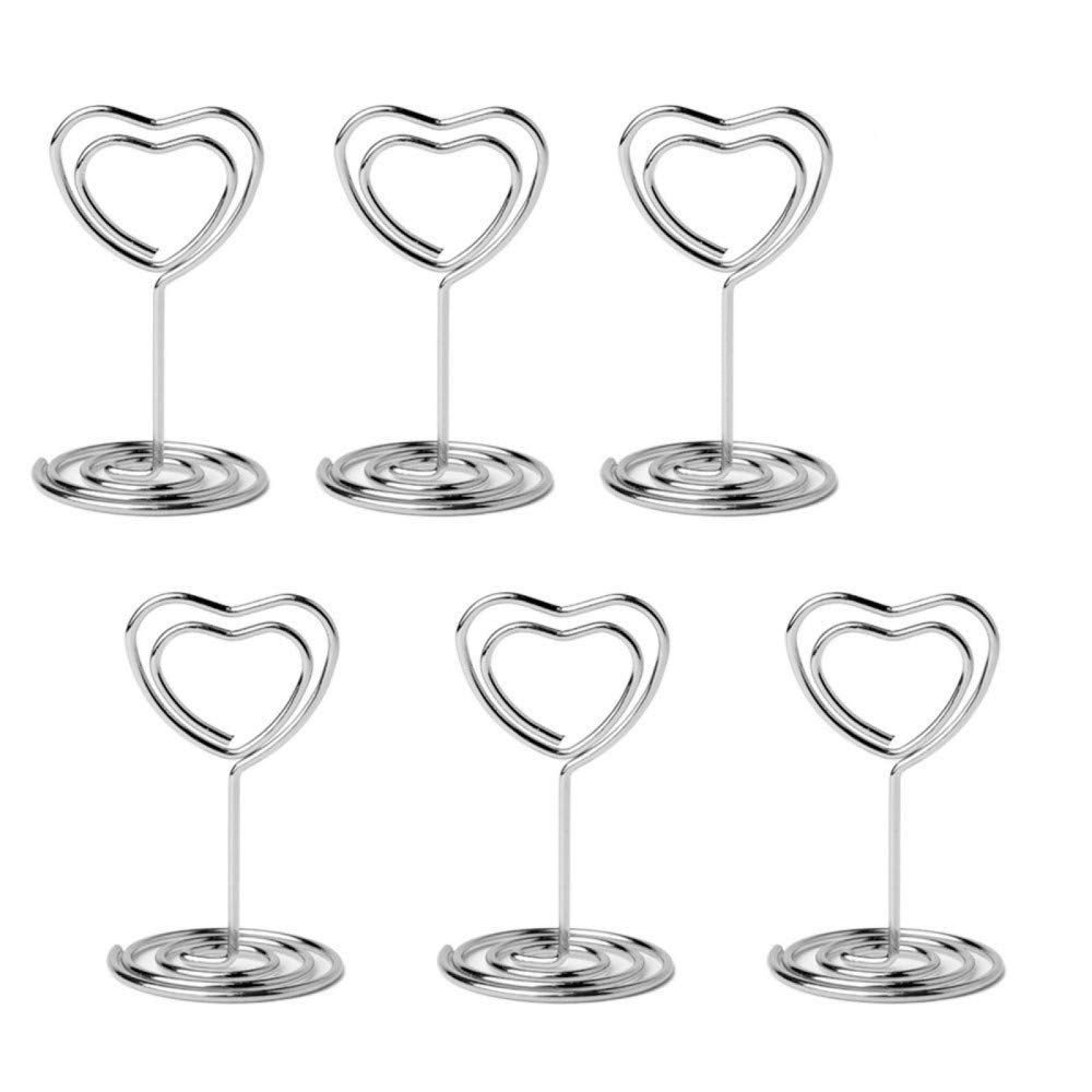 Jofefe 20Pcs Mini Place Card Holder, Table Number Holders, Table Card Holders, Table Number Stands, Wire Table Picture Photo Hol
