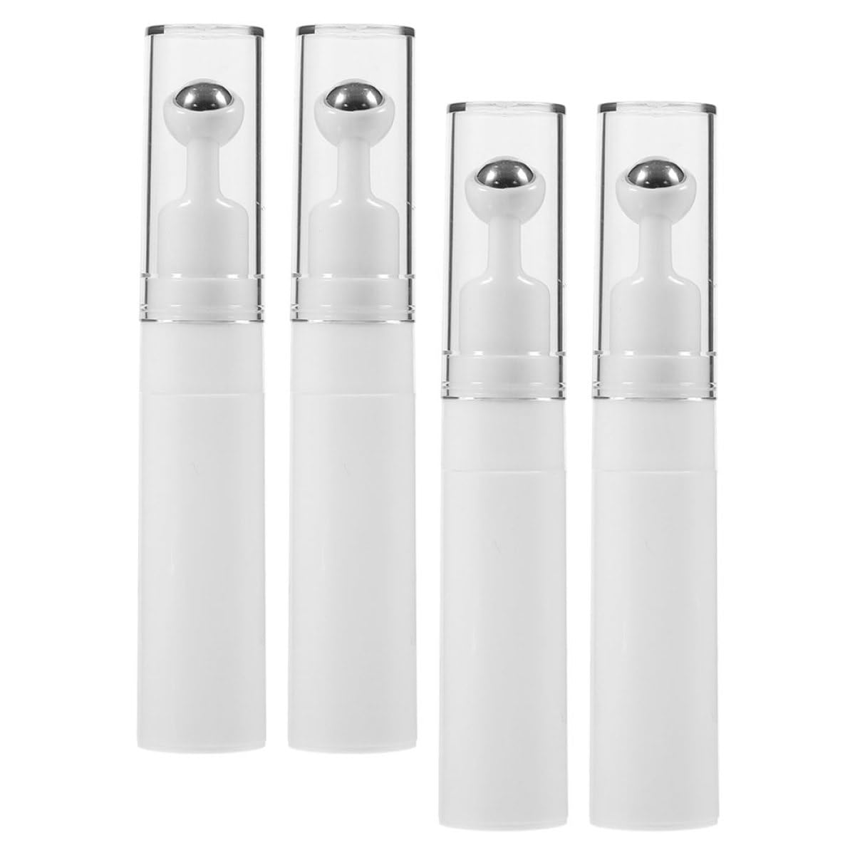 Beaupretty 4Pack Refillable Eye Cream Roller Bottle Empty Roll on Bottle for Essential Oils Roller Applicator for Oil Portable 